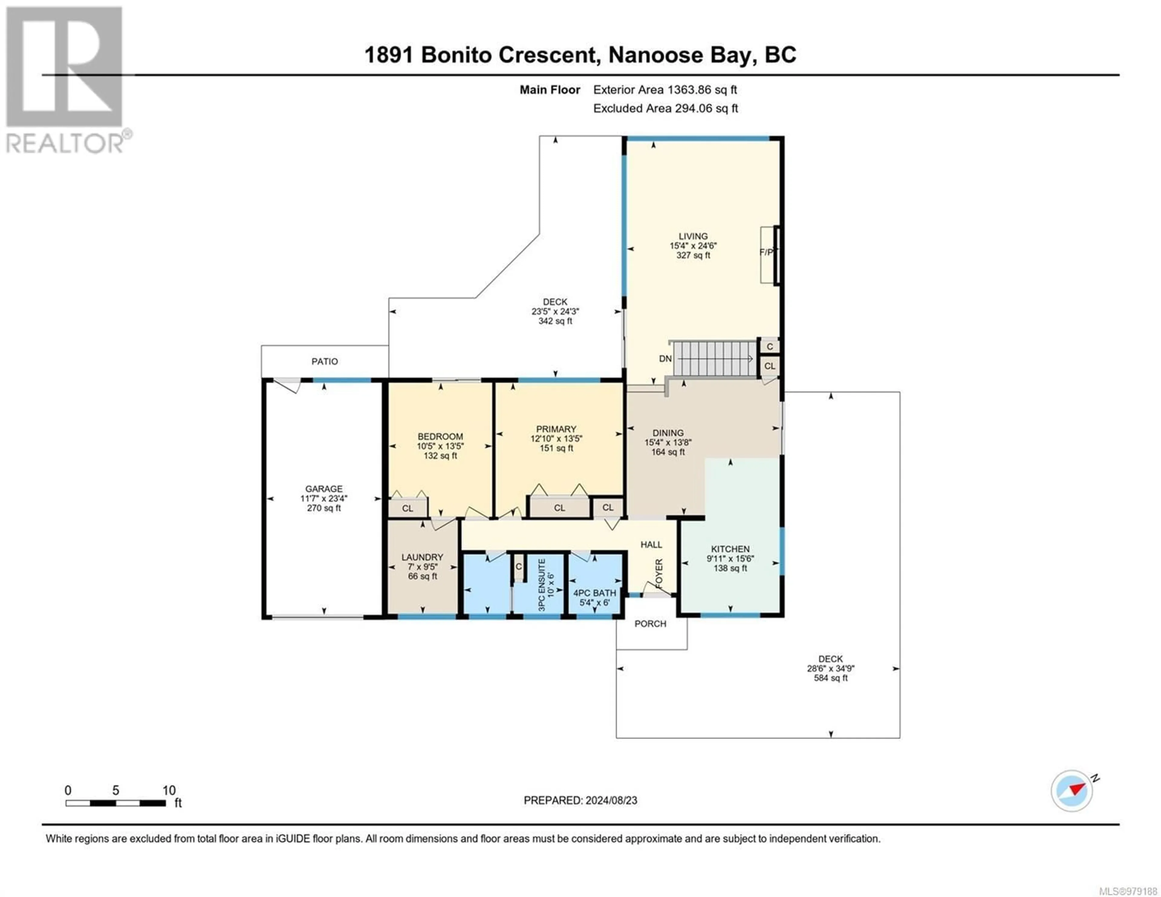 Floor plan for 1891 Bonito Cres, Nanoose Bay British Columbia V9P9J1