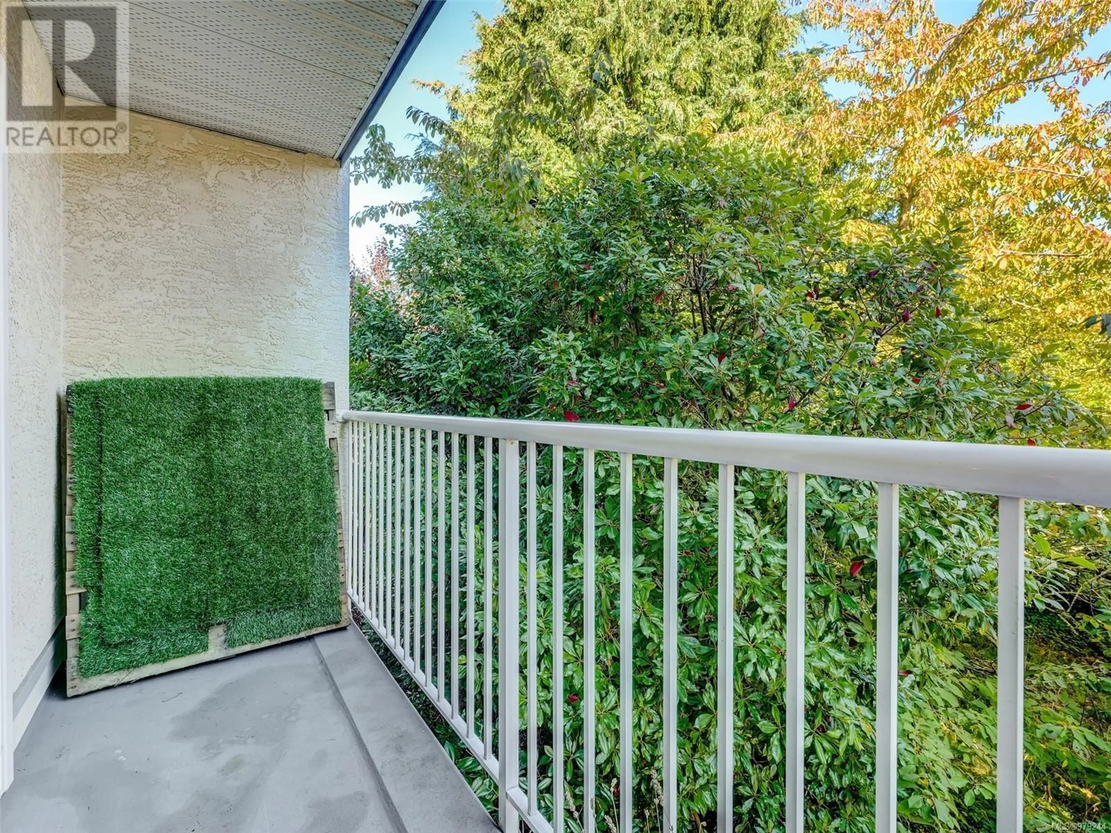 Balcony in the apartment, the fenced backyard for 305 1028 Balmoral Rd, Victoria British Columbia V8T1A8