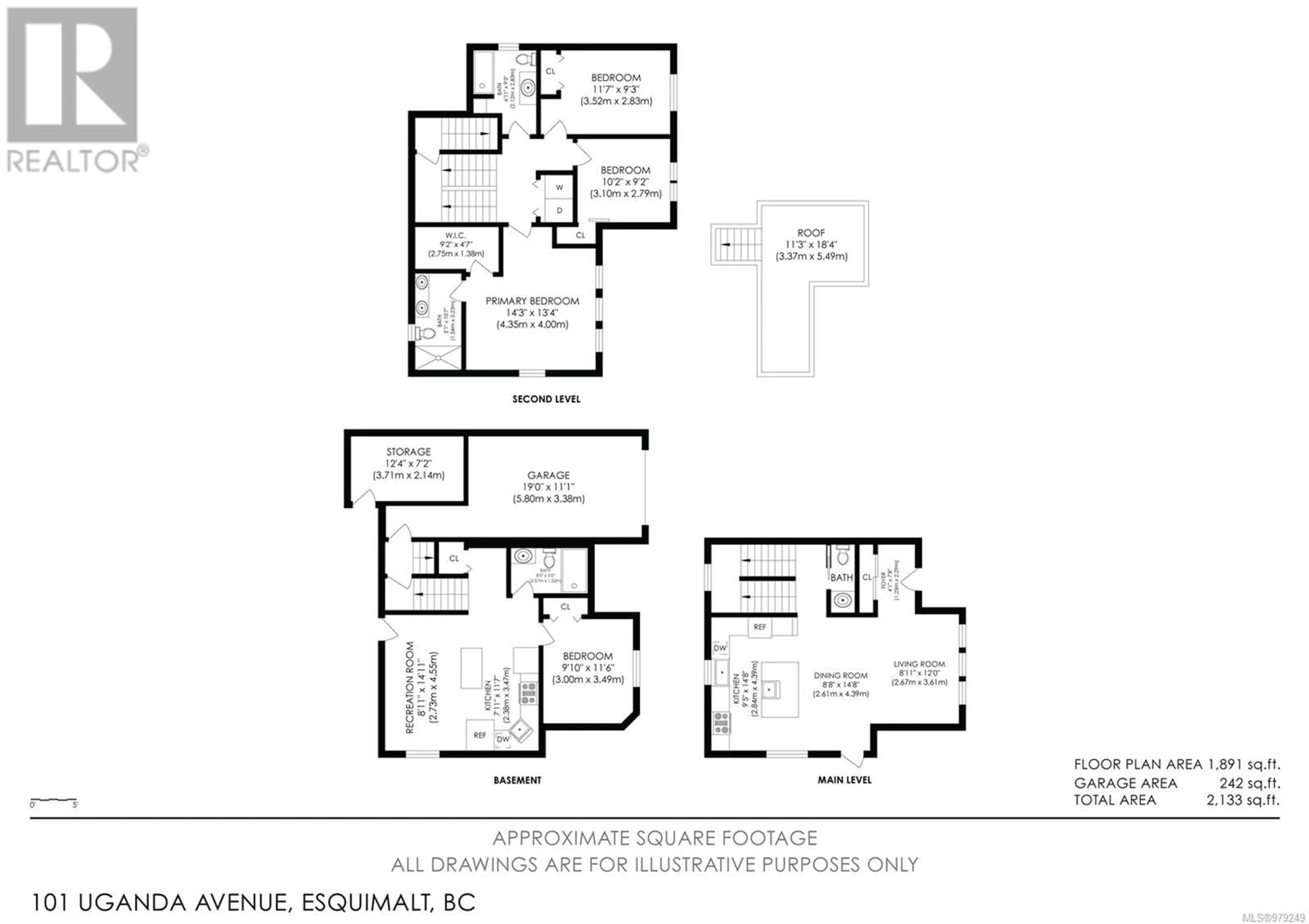 Floor plan for 101 Uganda Ave, Esquimalt British Columbia V8X5J2