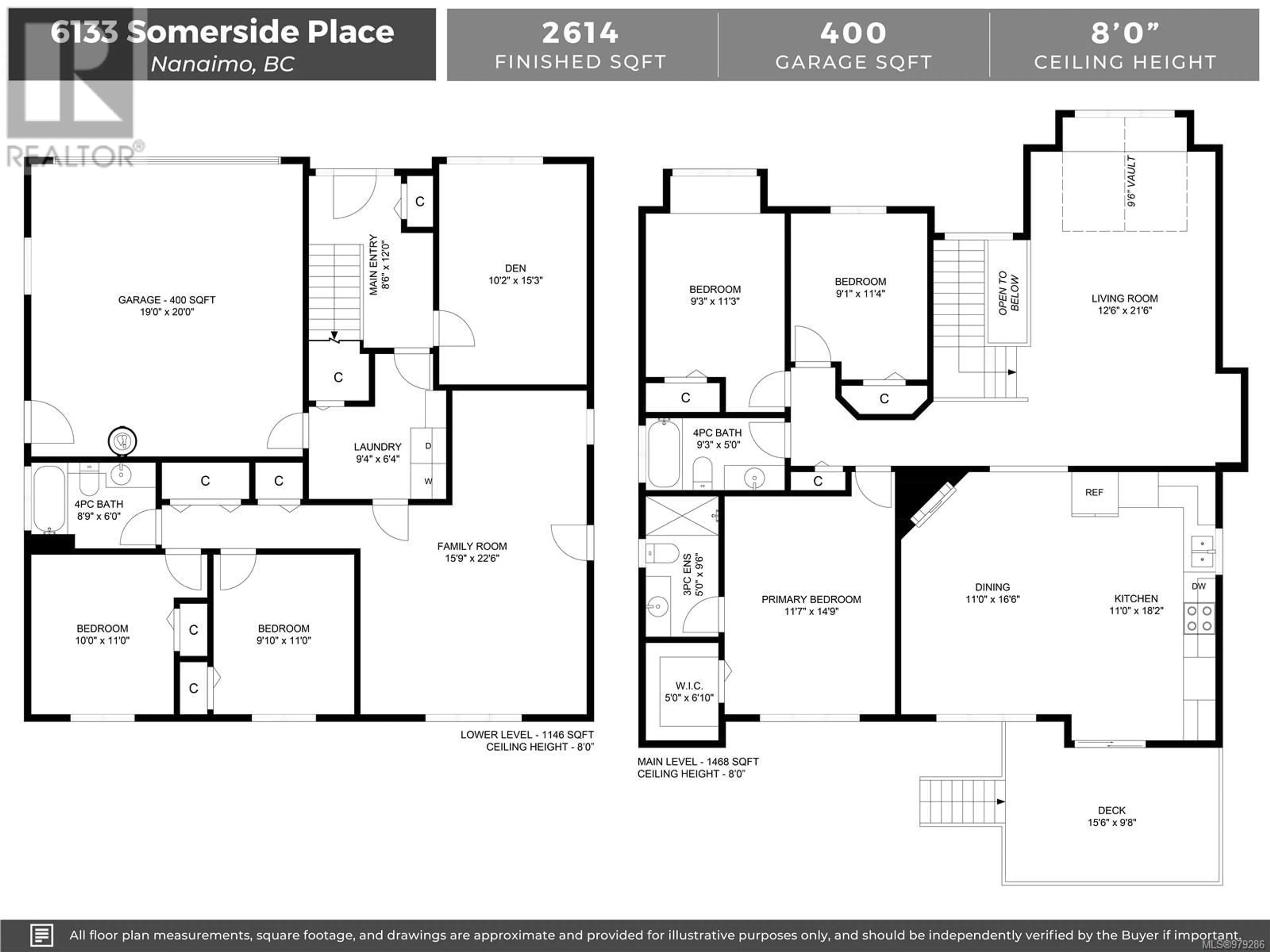 Floor plan for 6133 Somerside Pl, Nanaimo British Columbia V9V1T6