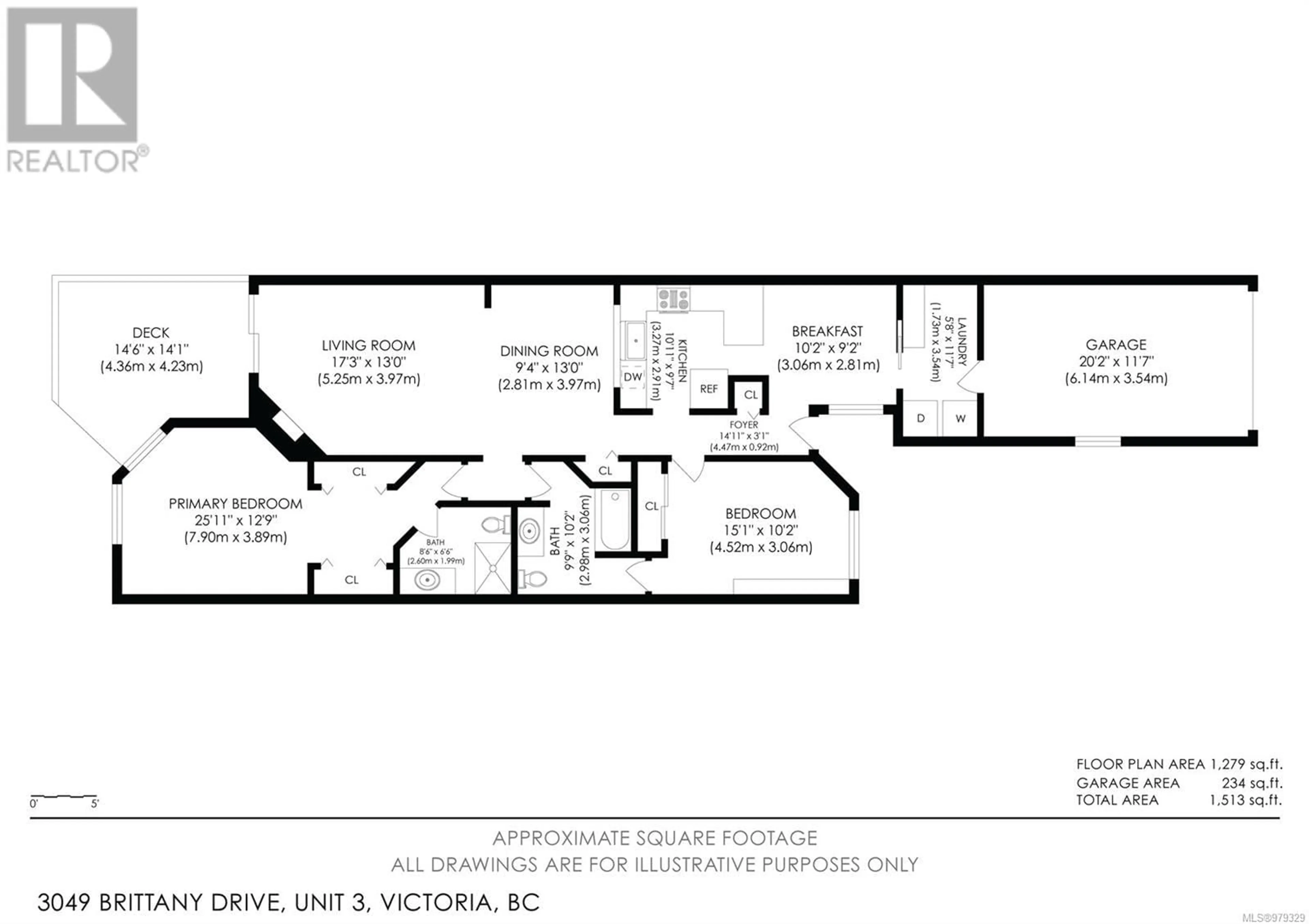 Floor plan for 3 3049 Brittany Dr, Colwood British Columbia V9B5P8