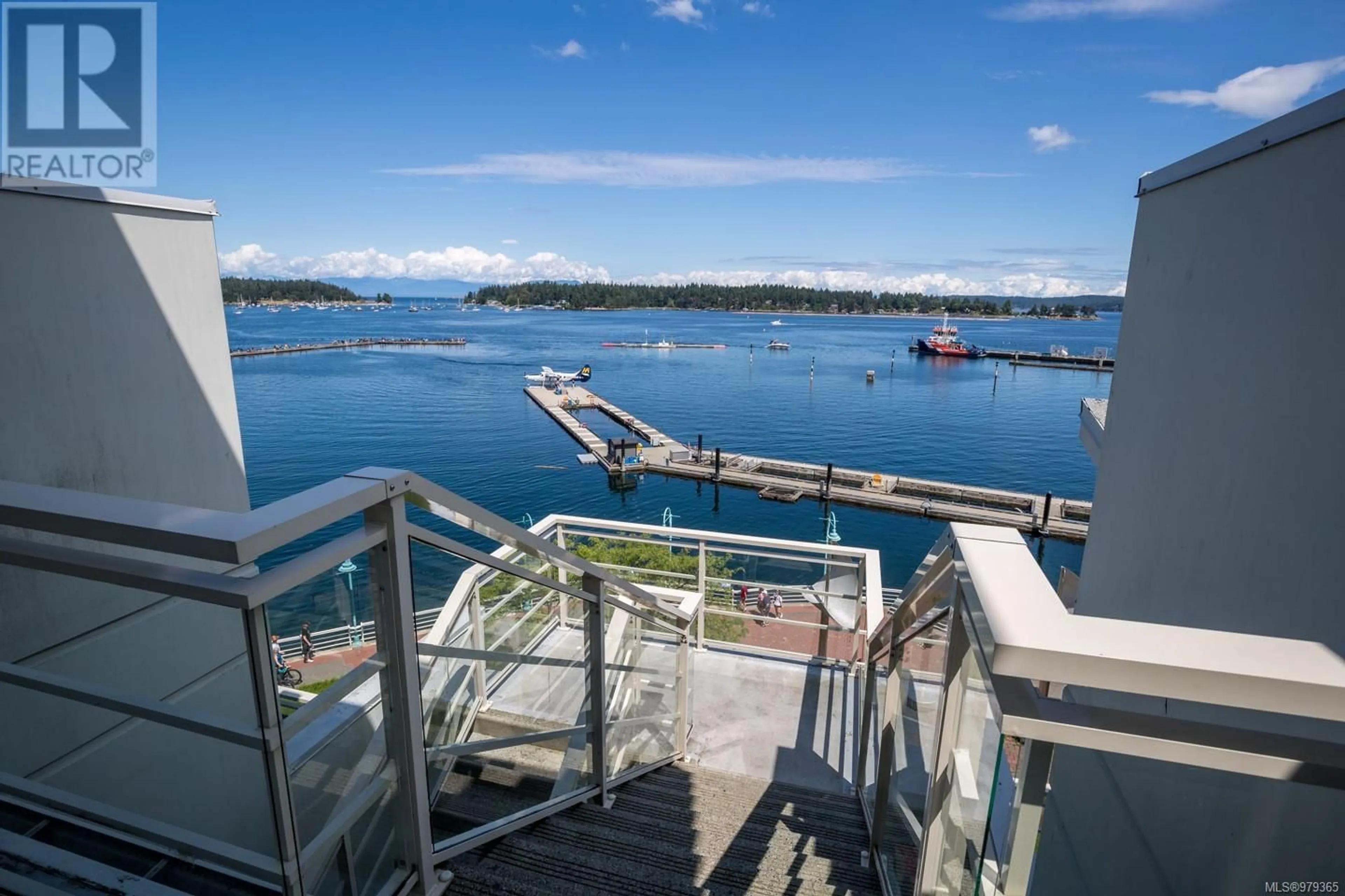 Balcony in the apartment, the view of lake or river for 407 38 Front St, Nanaimo British Columbia V9R0B8