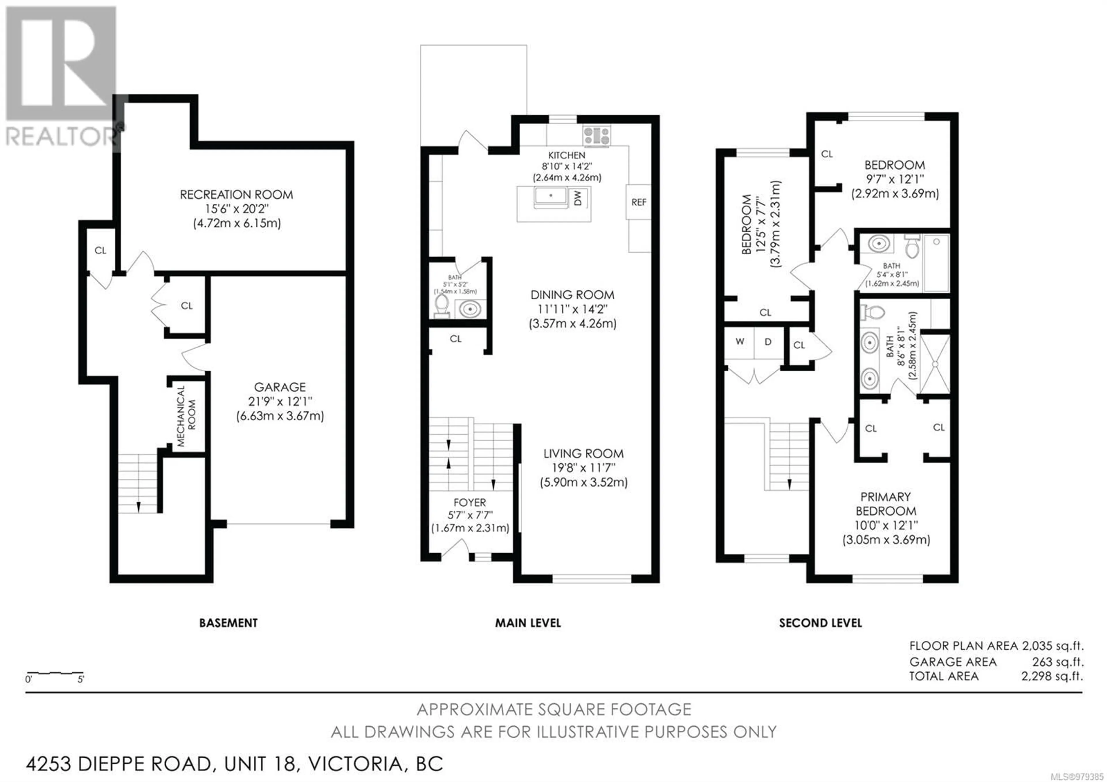 Floor plan for 18 4253 Dieppe Rd, Saanich British Columbia V8X2N2