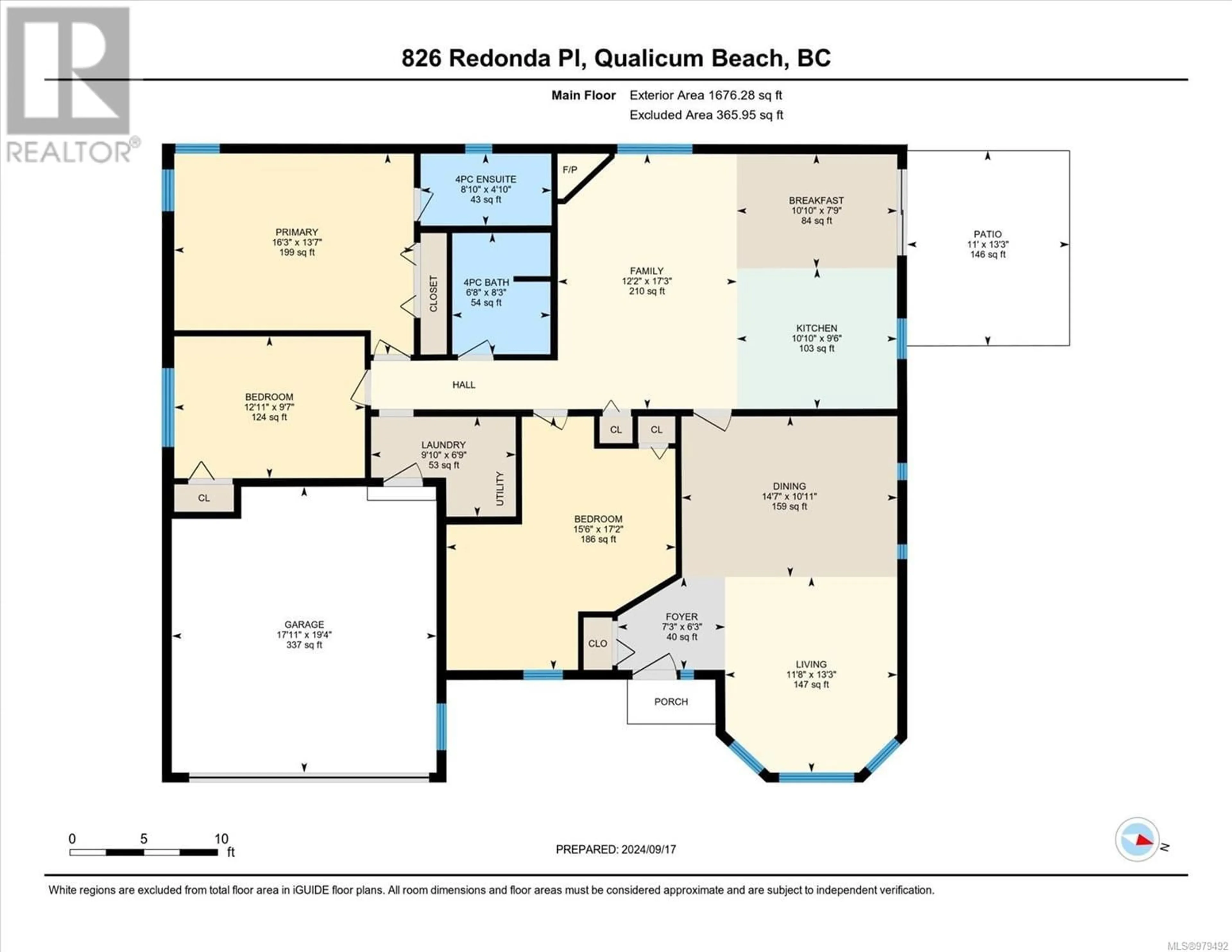 Floor plan for 826 Redonda Pl, Qualicum Beach British Columbia V9K1R4