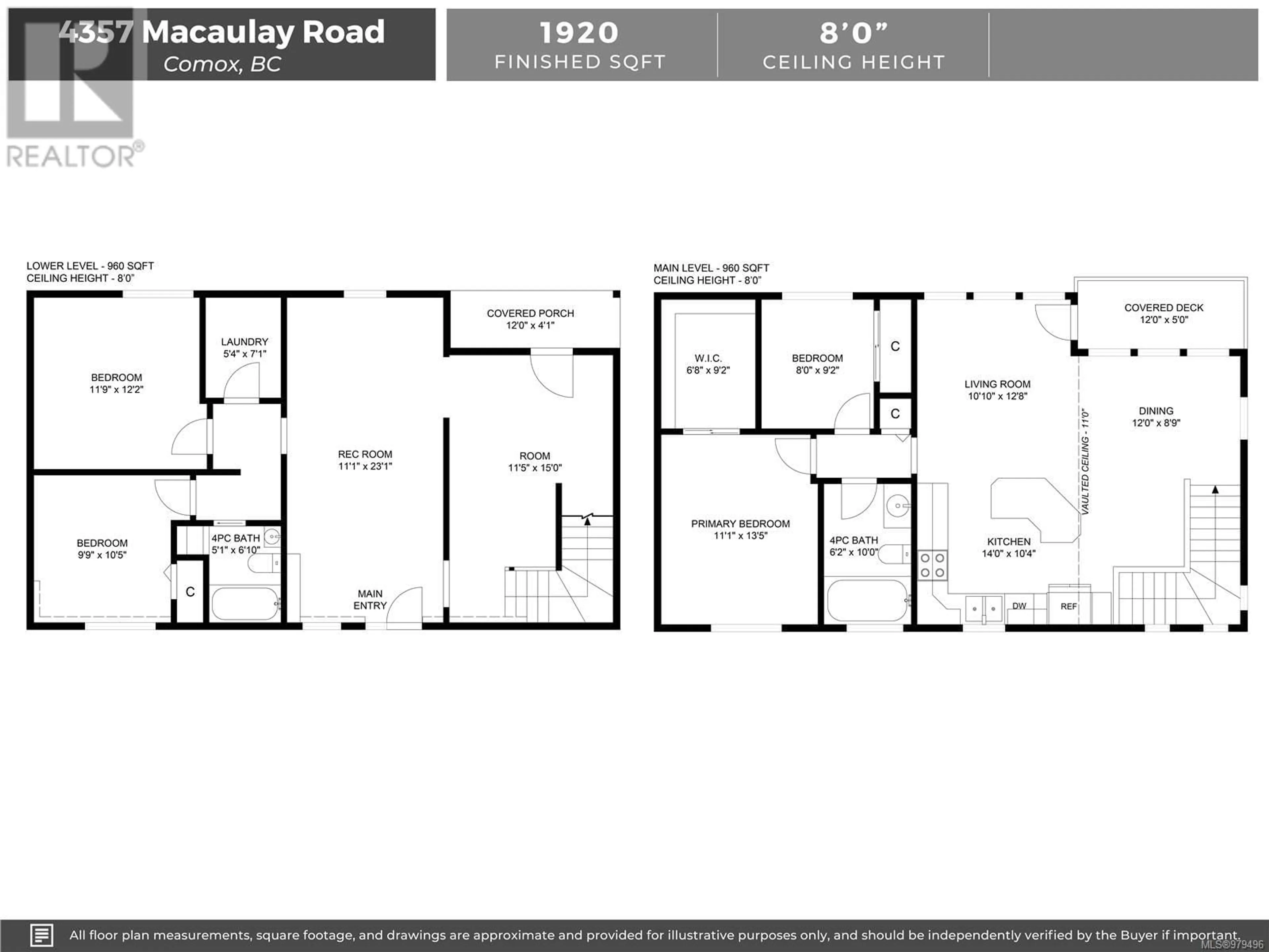 Floor plan for 4357 Macaulay Rd, Black Creek British Columbia V9J1E2