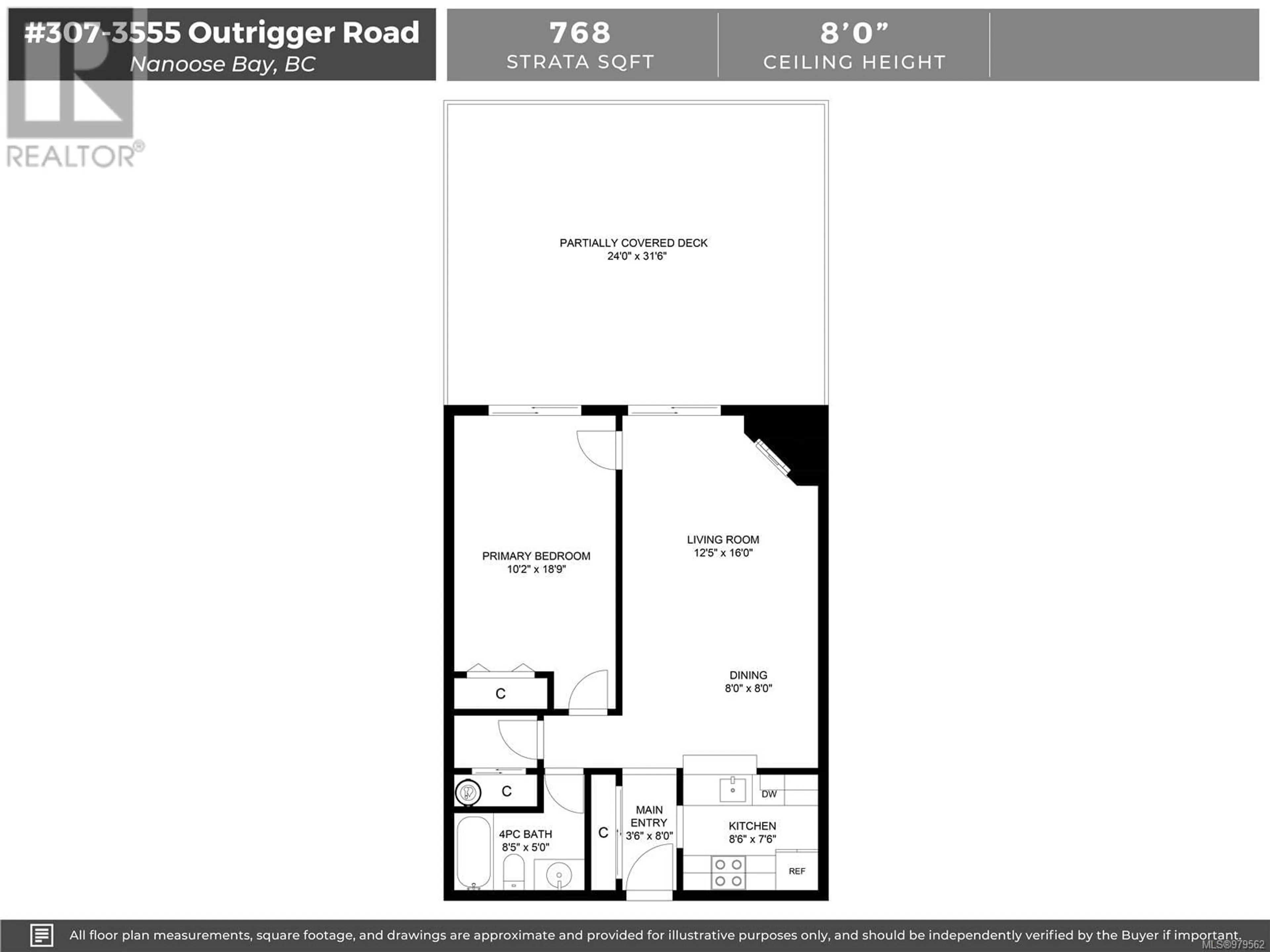 Floor plan for 307 3555 Outrigger Rd, Nanoose Bay British Columbia V9P9K1