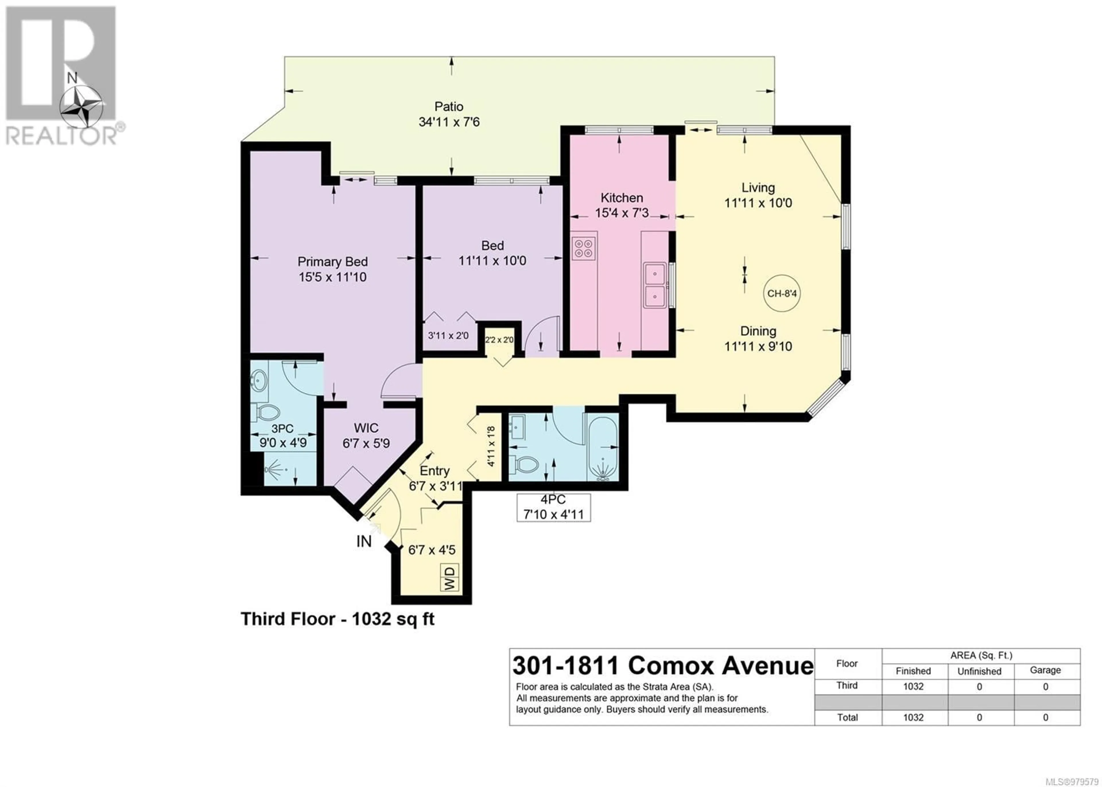Floor plan for 301 - 1811 COMOX AVENUE, Comox British Columbia V9M3L9