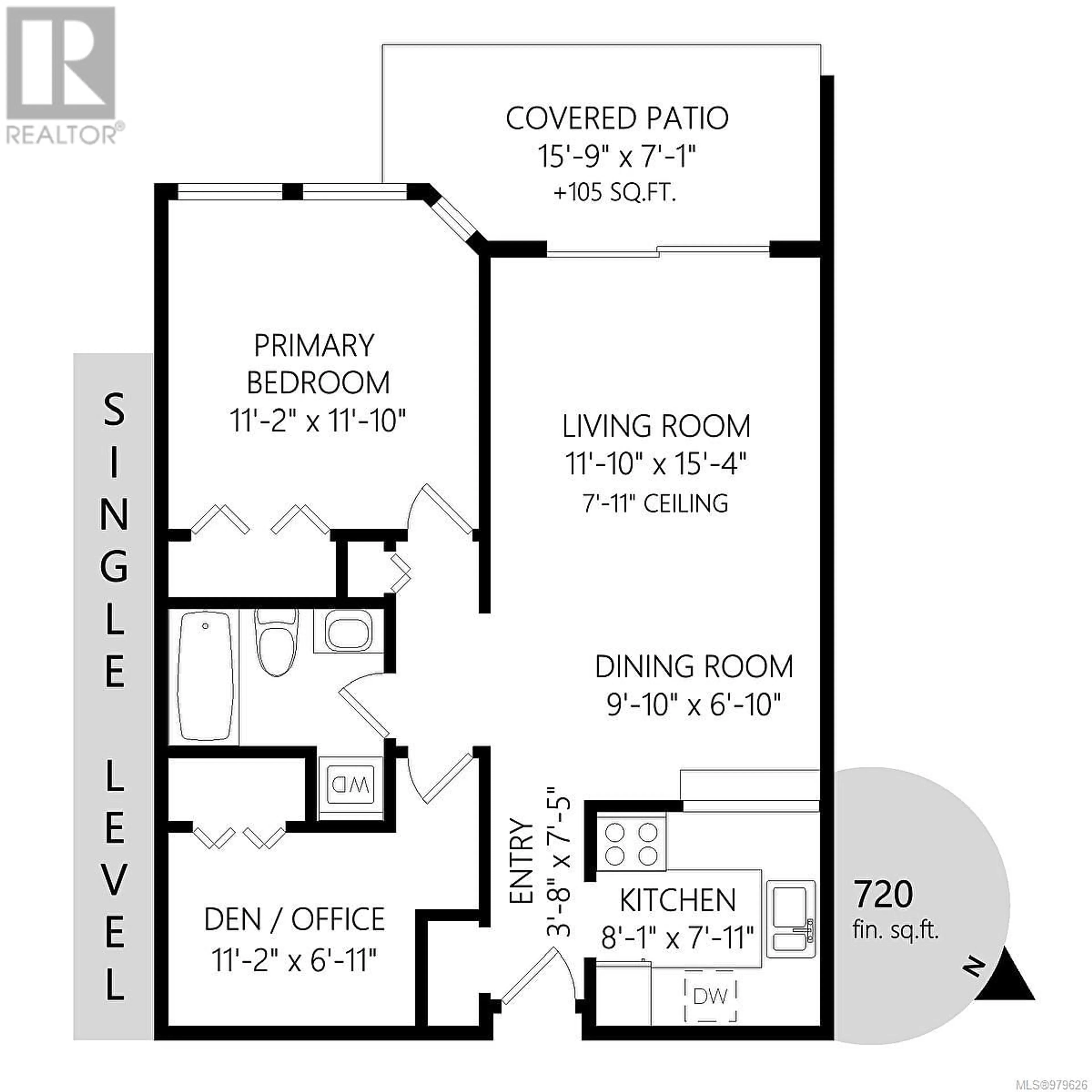 Floor plan for 101 481 kennedy St, Nanaimo British Columbia V9R2J4