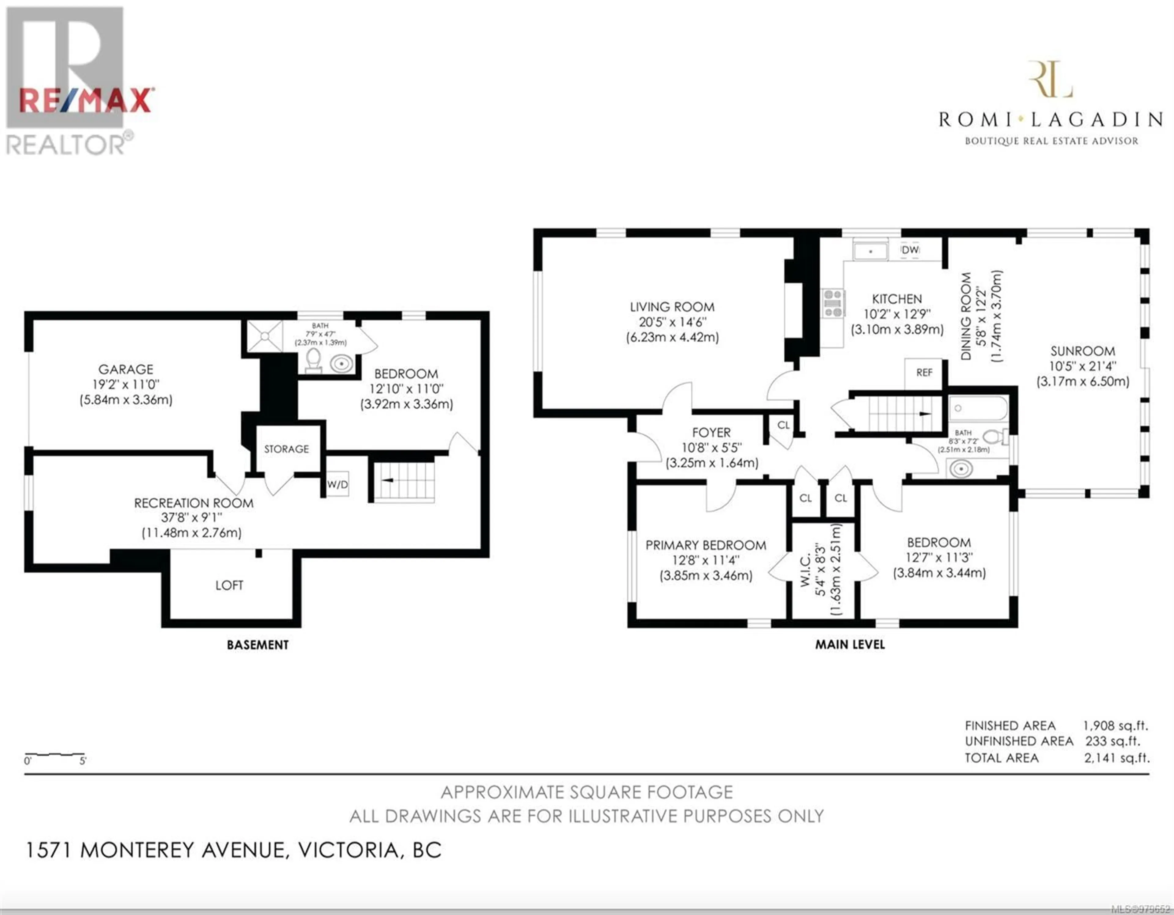 Floor plan for 1571 Monterey Ave, Oak Bay British Columbia V8R5V3