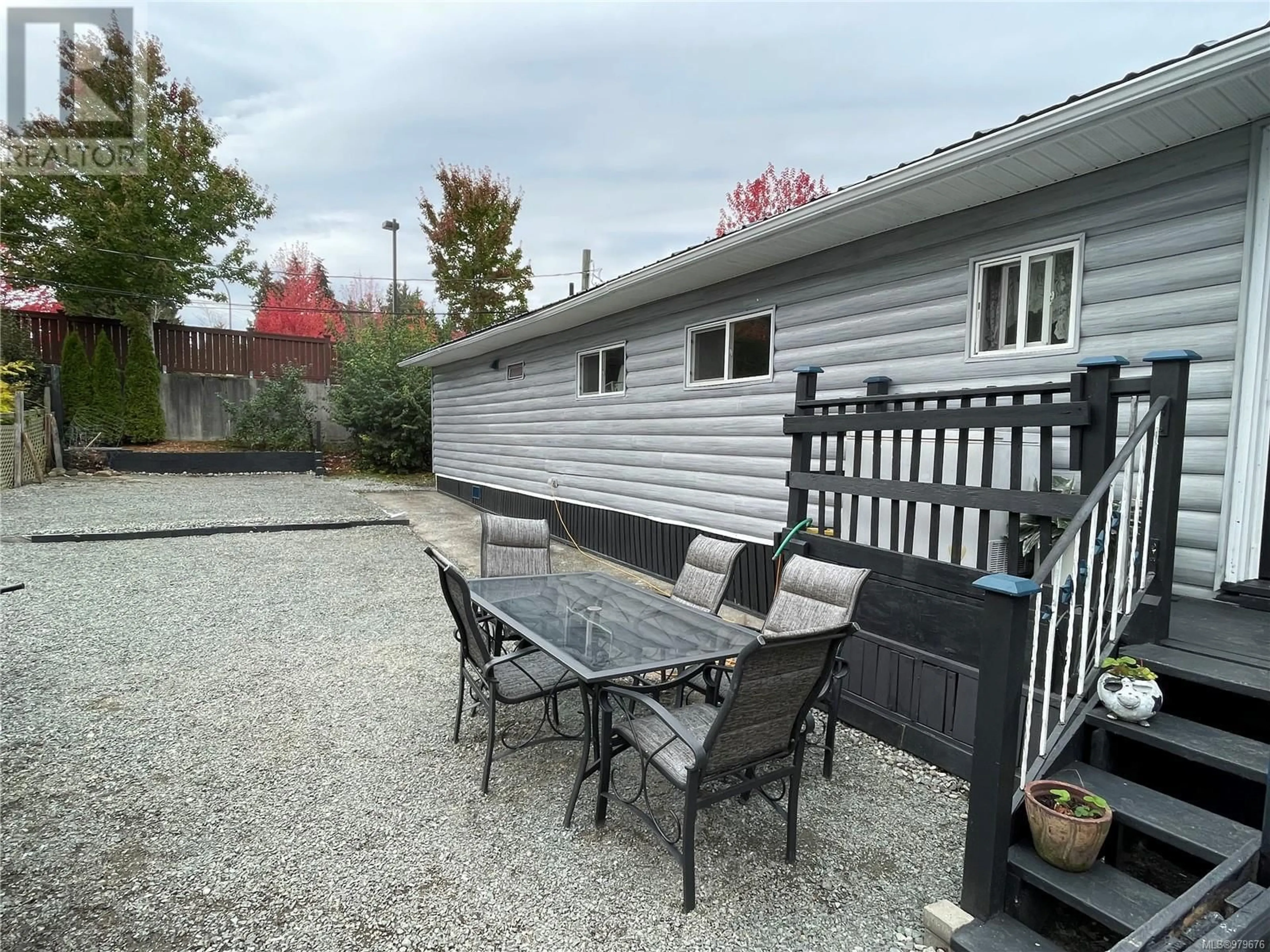 Patio, the fenced backyard for 9 1074 Old Victoria Rd, Nanaimo British Columbia V9R6L7