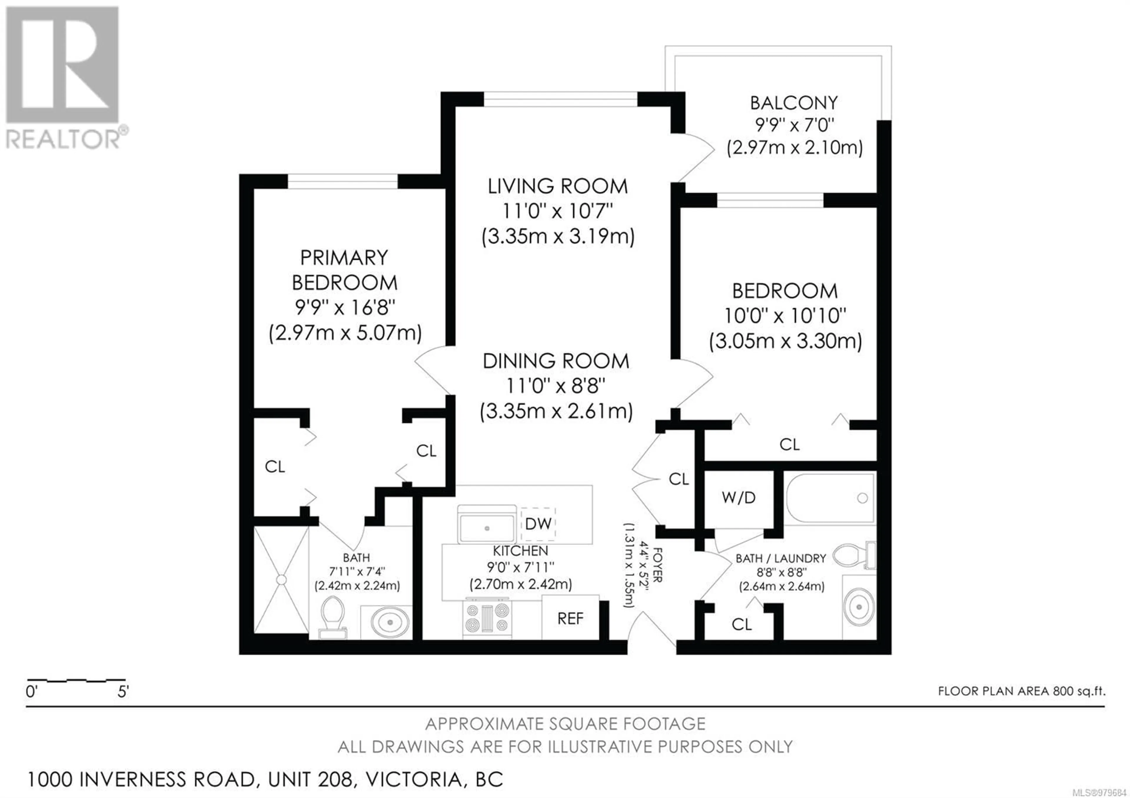 Floor plan for 208 1000 Inverness Rd, Saanich British Columbia V8X2S1