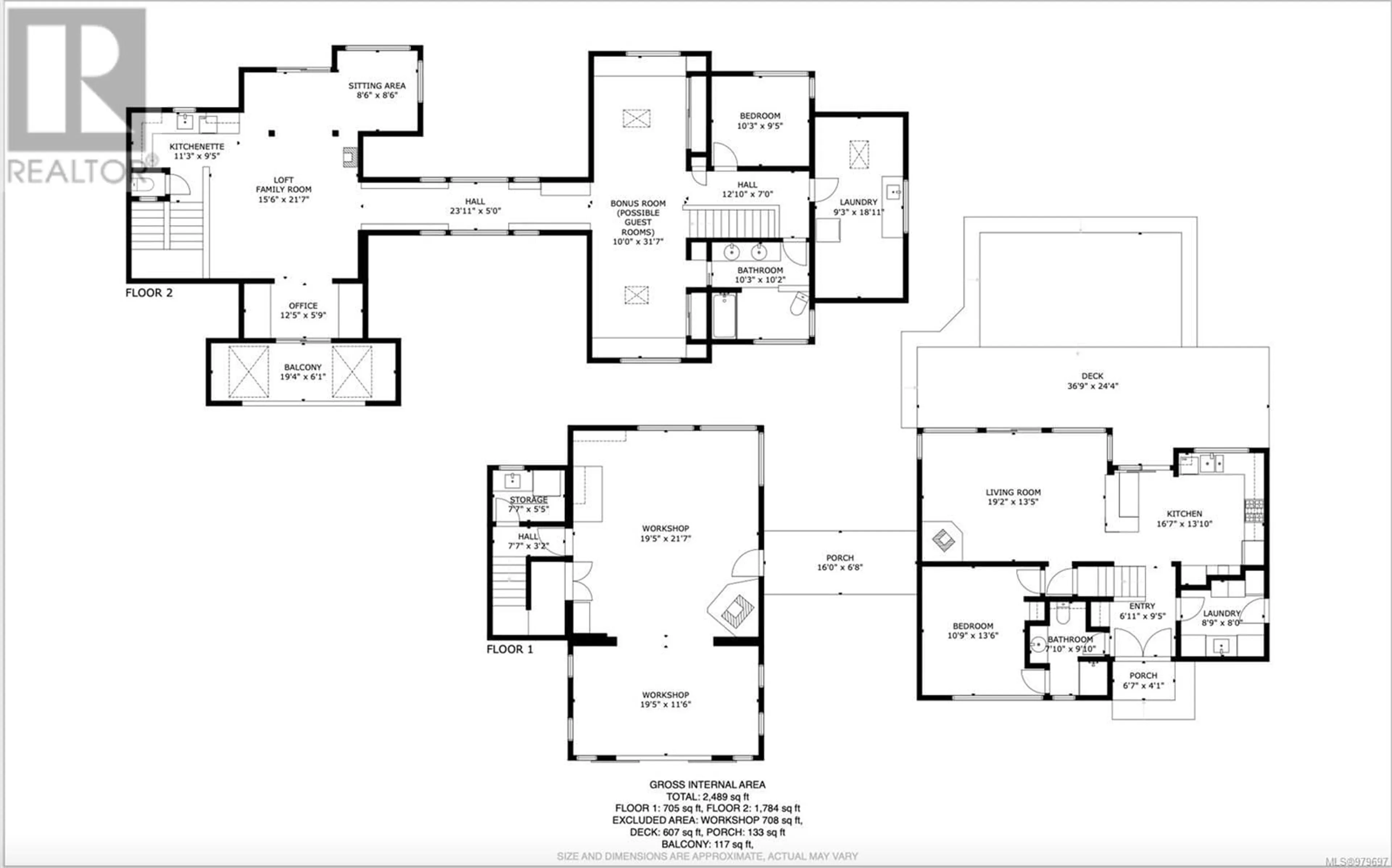 Floor plan for 1358 Sea Lovers Lane, Gabriola Island British Columbia V0R1X5