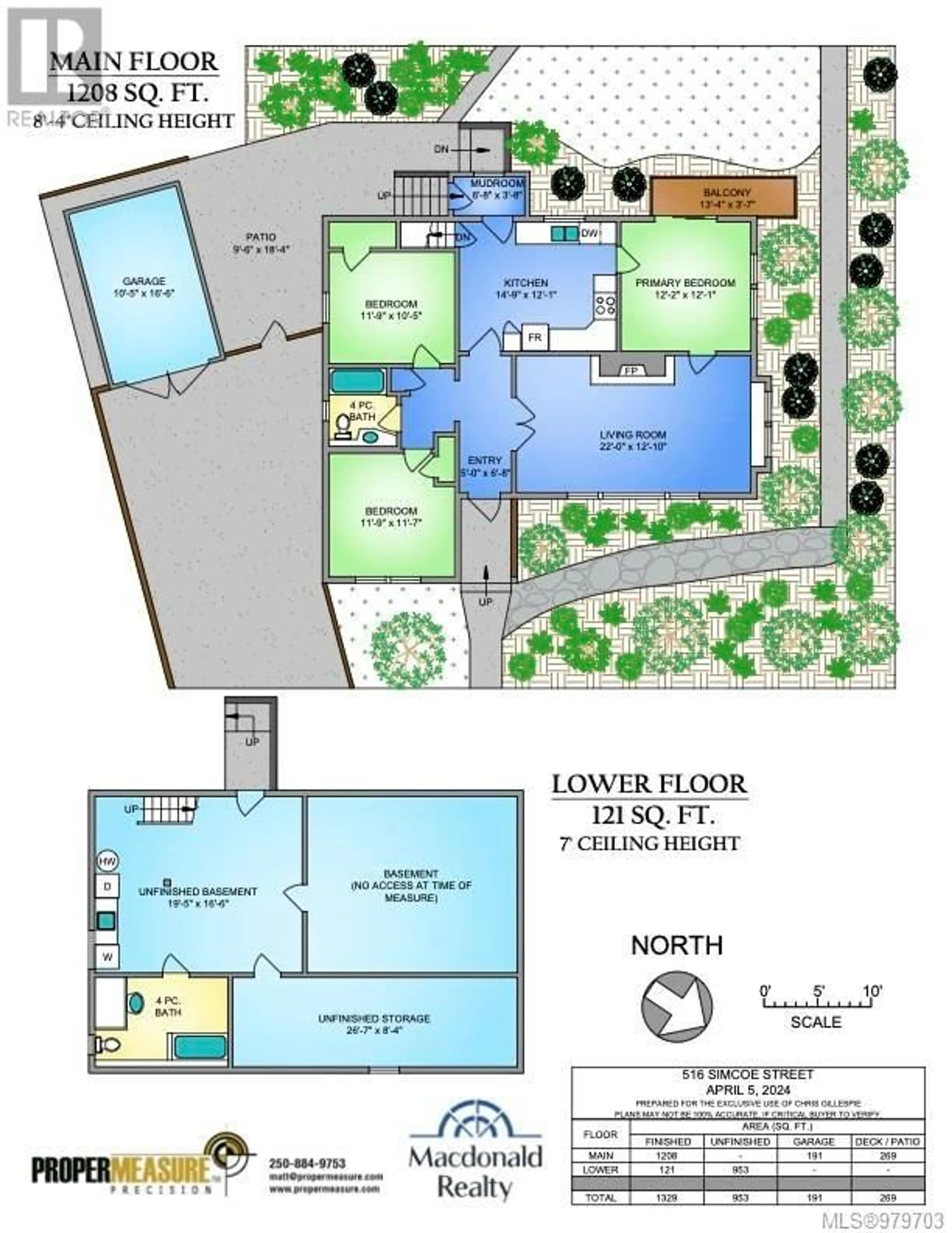 Floor plan for 516 Simcoe St, Victoria British Columbia V8W1L8