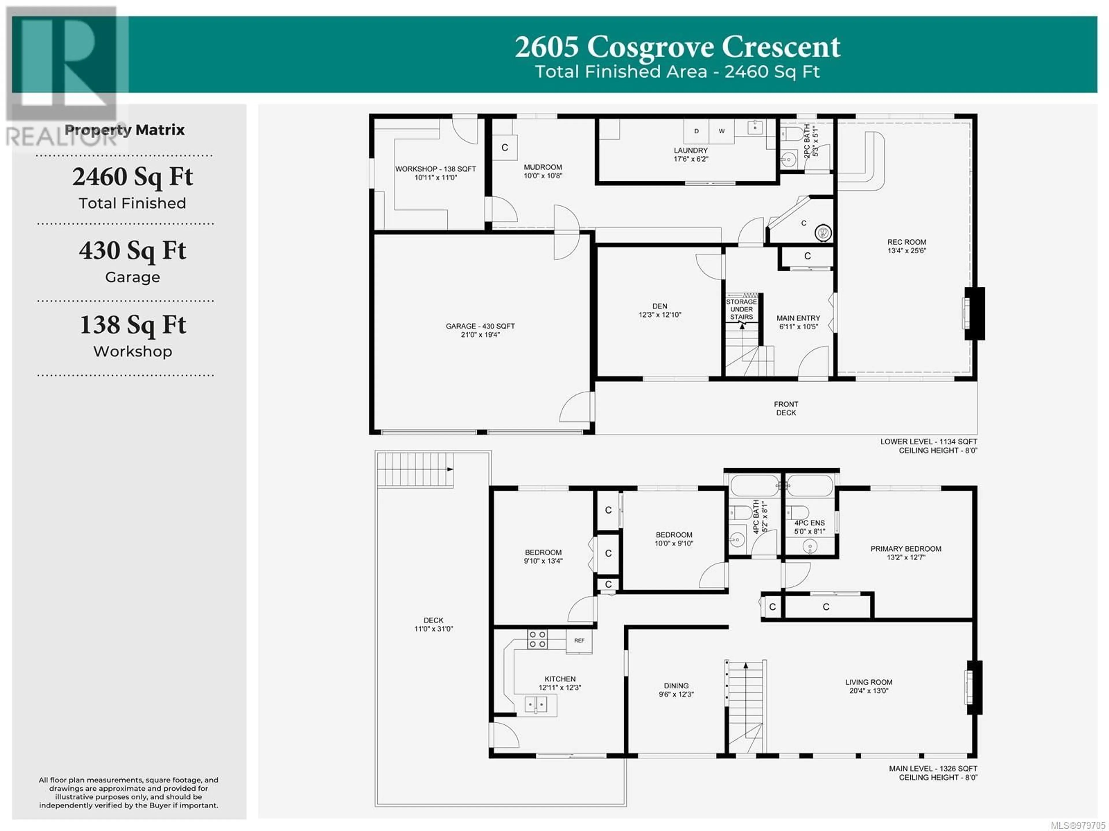 Floor plan for 2605 Cosgrove Cres, Nanaimo British Columbia V9S3P5