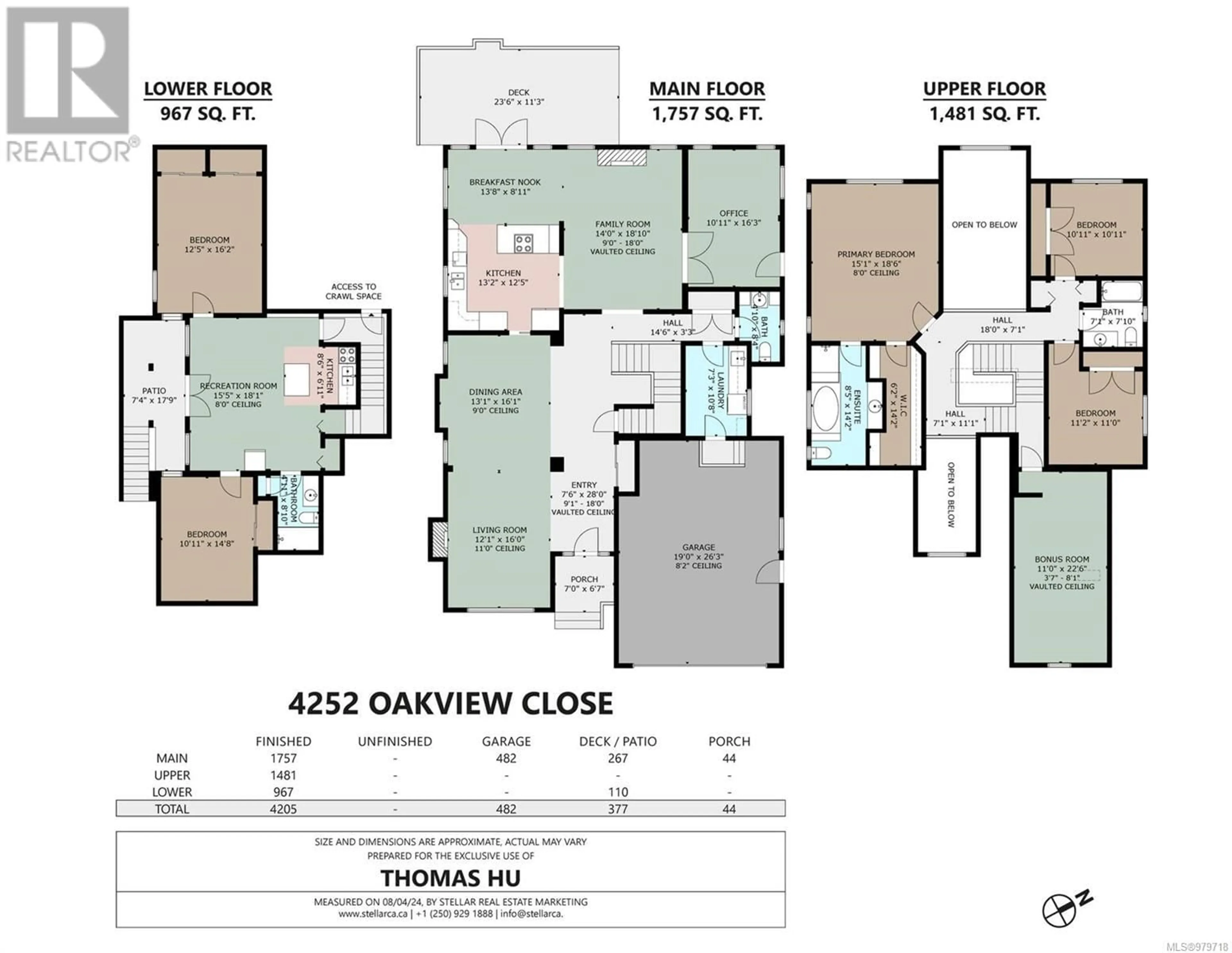 Floor plan for 4252 Oakview Close, Saanich British Columbia V8N6M8