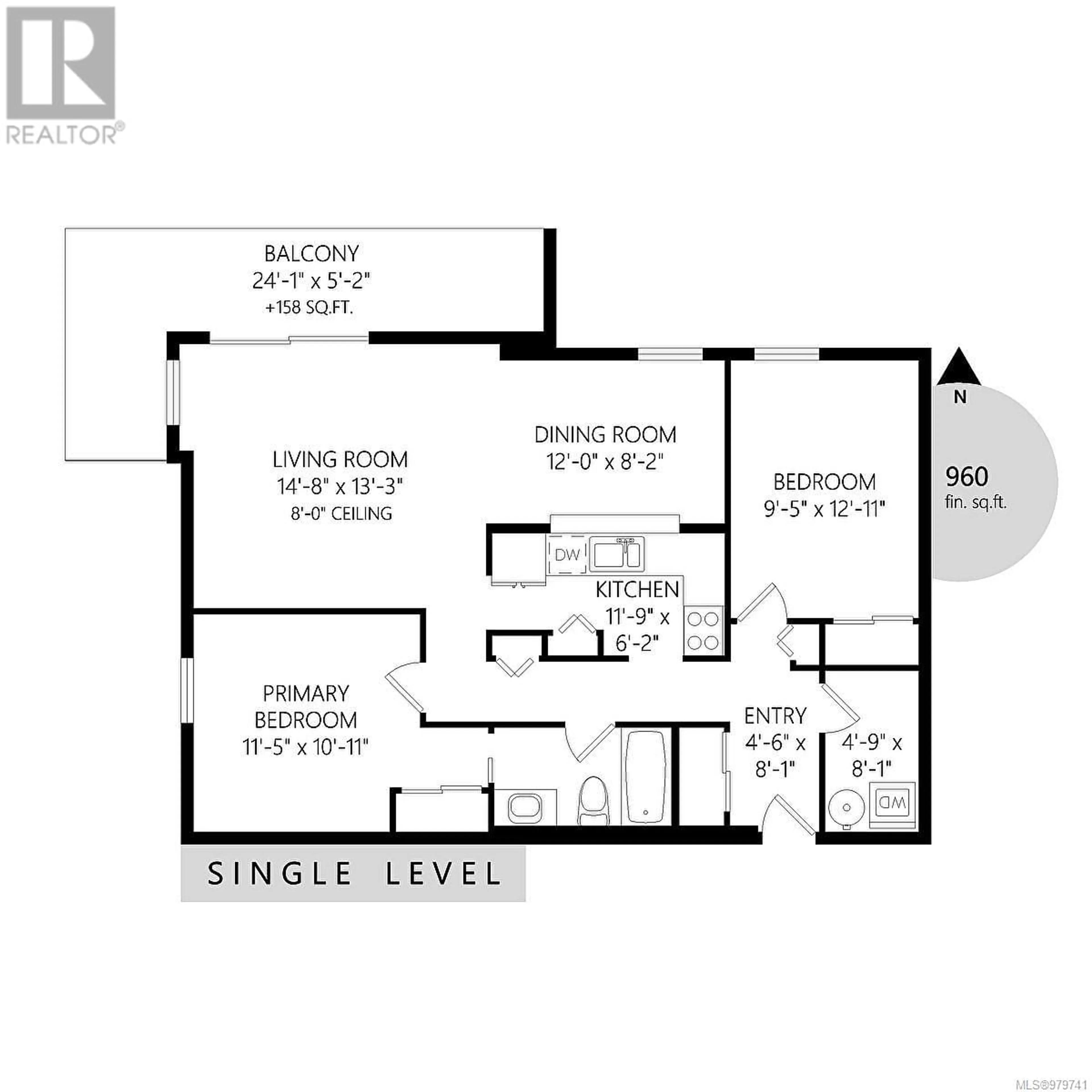 Floor plan for 503 770 Cormorant St, Victoria British Columbia V8W3J3