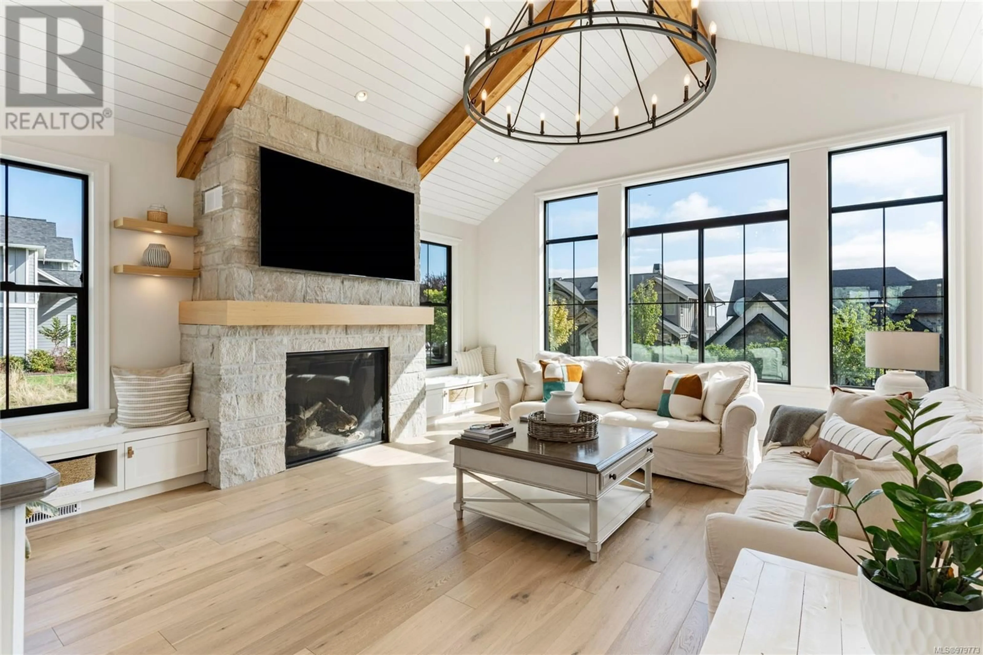 Living room, wood floors for 2174 Spirit Ridge Dr, Langford British Columbia V9B0B5