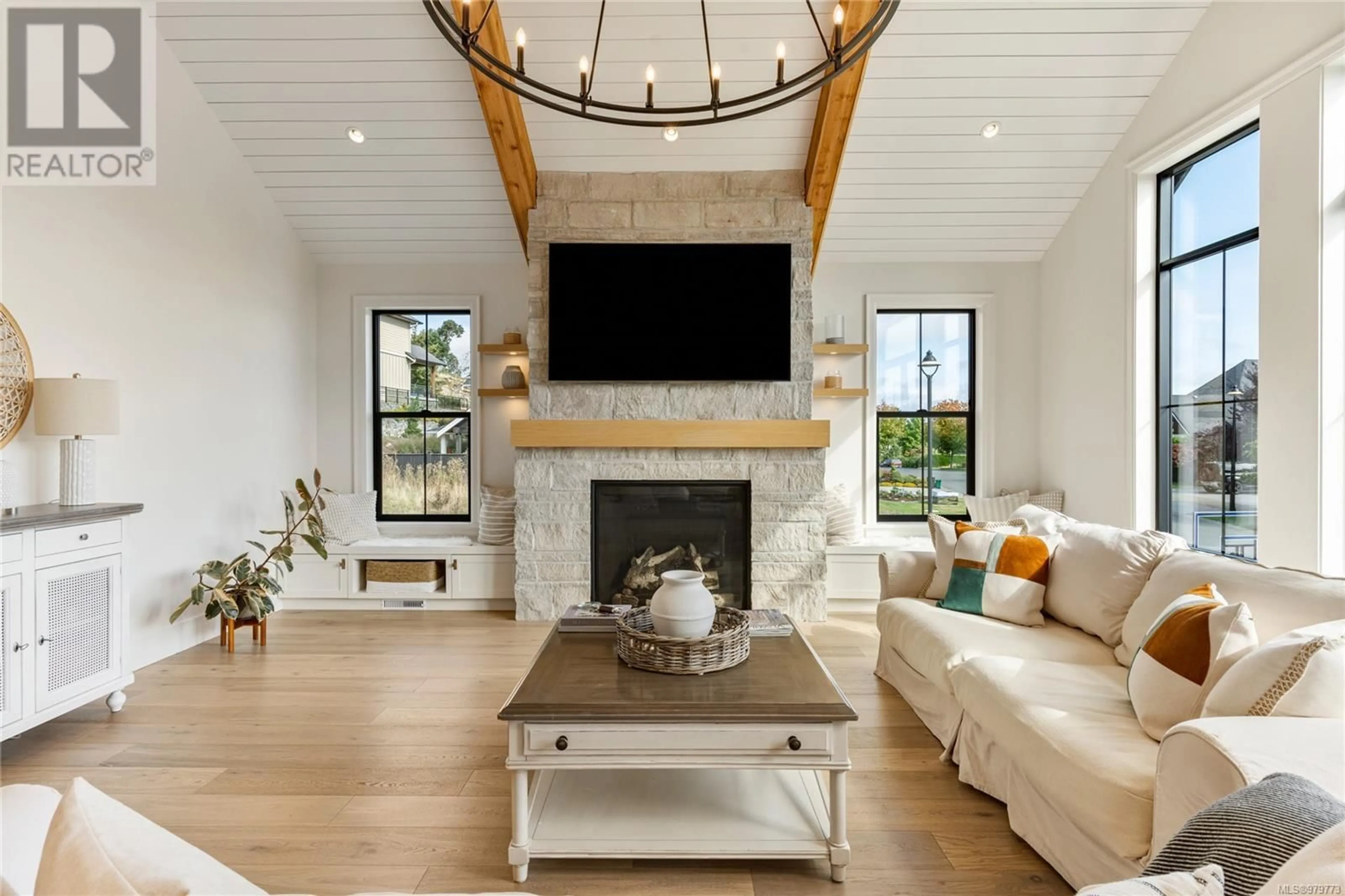 Living room, wood floors for 2174 Spirit Ridge Dr, Langford British Columbia V9B0B5