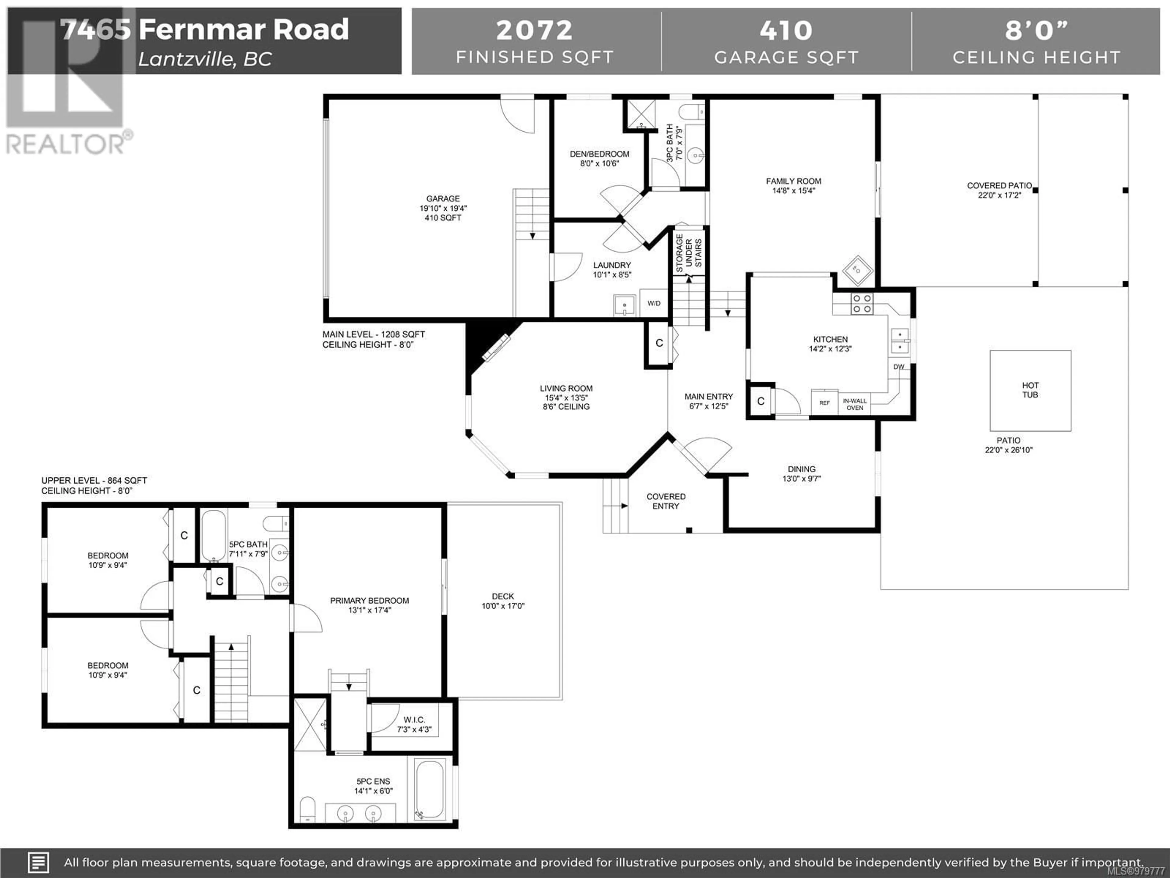 Floor plan for 7465 Fernmar Rd, Lantzville British Columbia V0R2H0