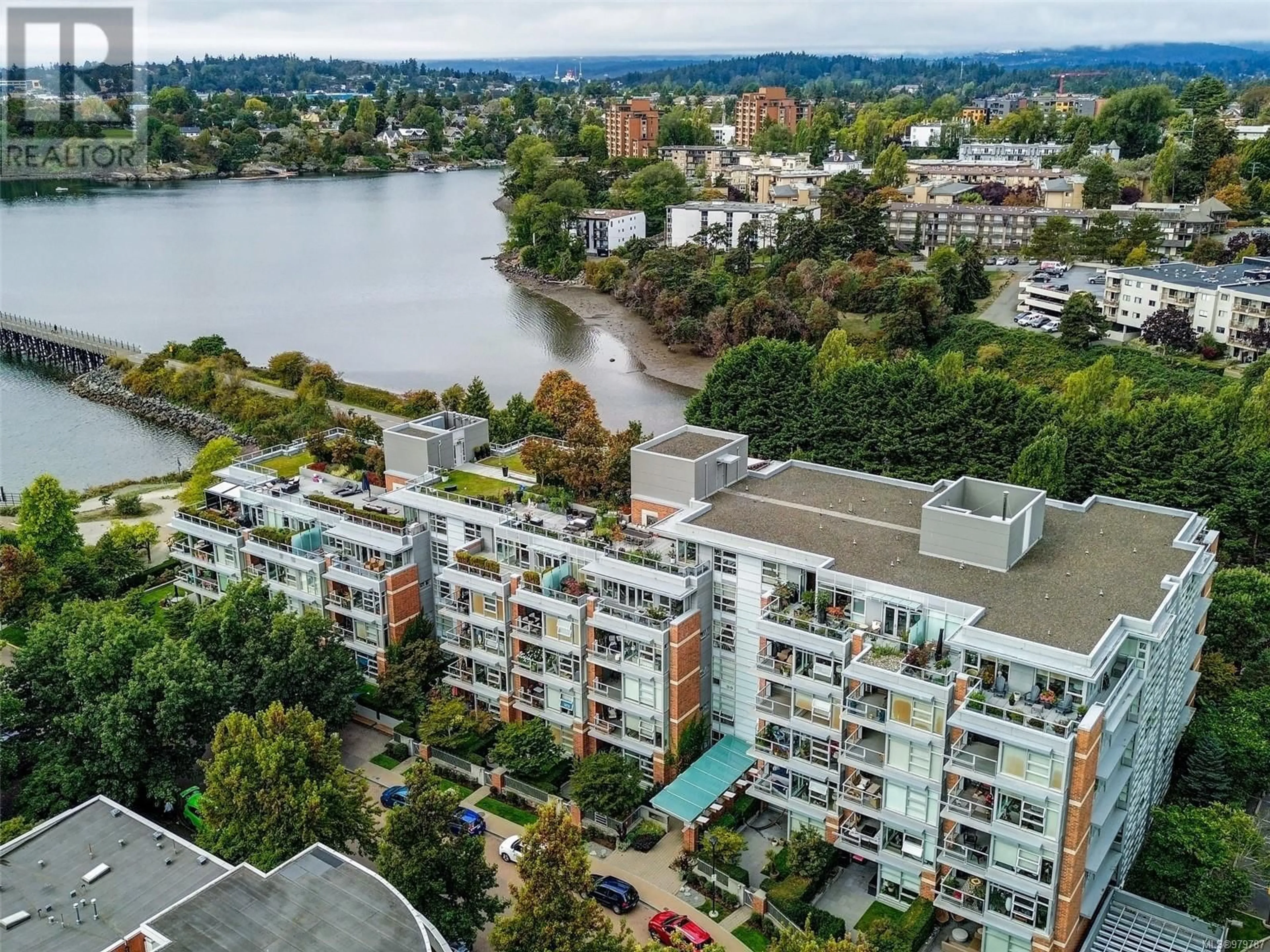 A pic from exterior of the house or condo, the view of lake or river for 303 365 Waterfront Cres, Victoria British Columbia V8T0A6