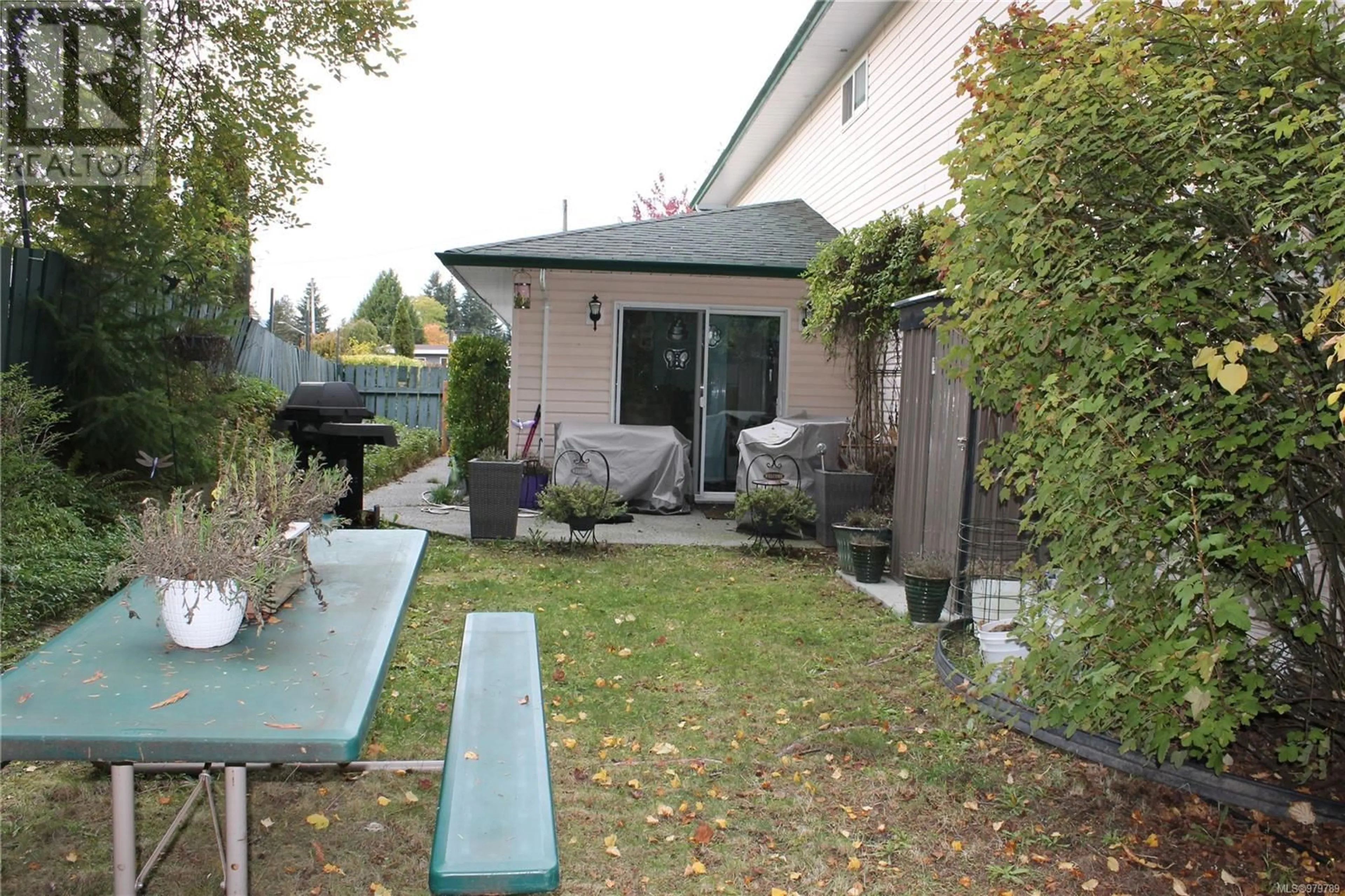 Patio, the fenced backyard for 230A Grants Lake Rd, Lake Cowichan British Columbia V0R2G0