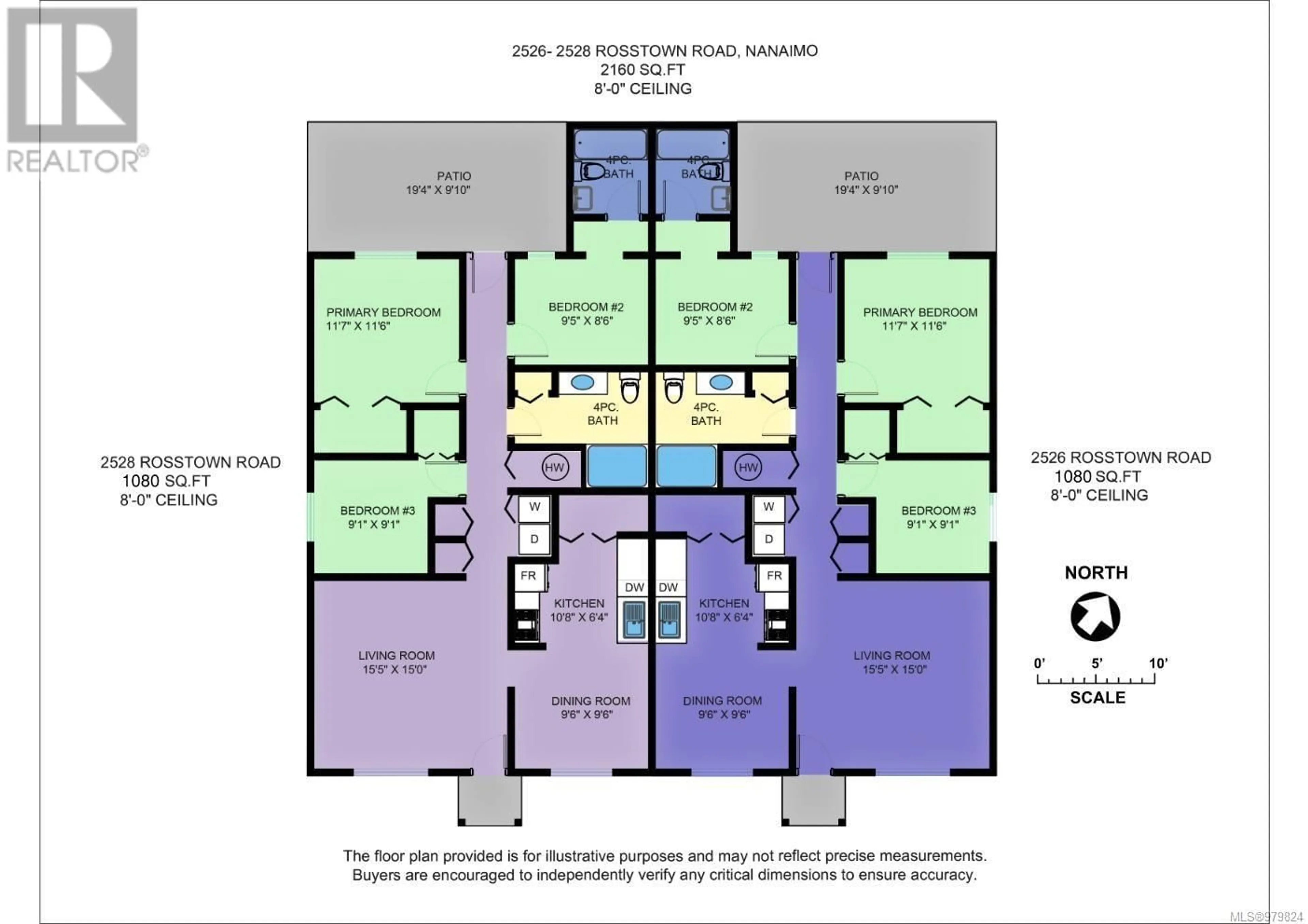 Floor plan for 2526 & 2528 Rosstown Rd, Nanaimo British Columbia V9T3R8