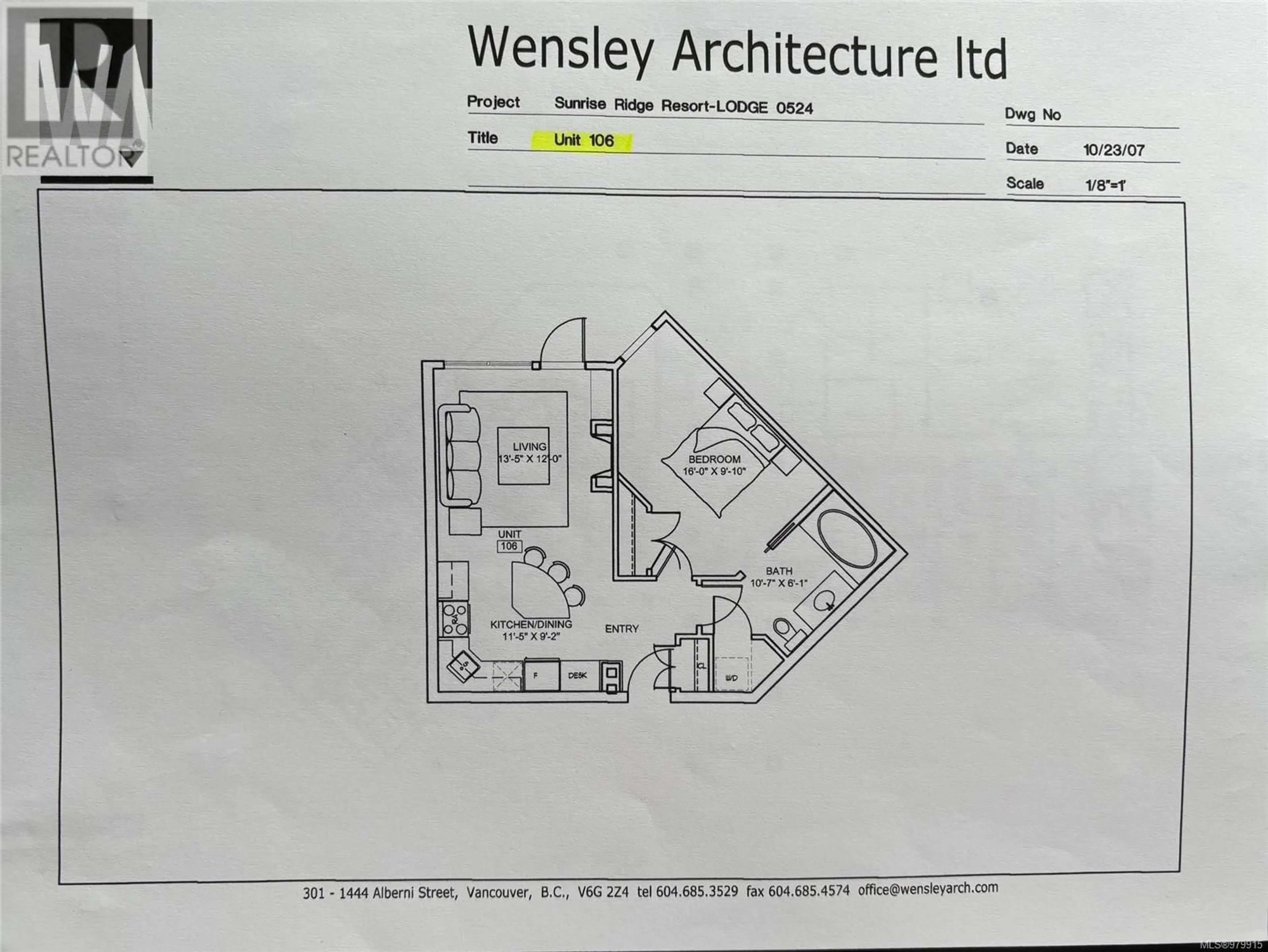 Floor plan for 106 1175 Resort Dr, Parksville British Columbia V9P2E3