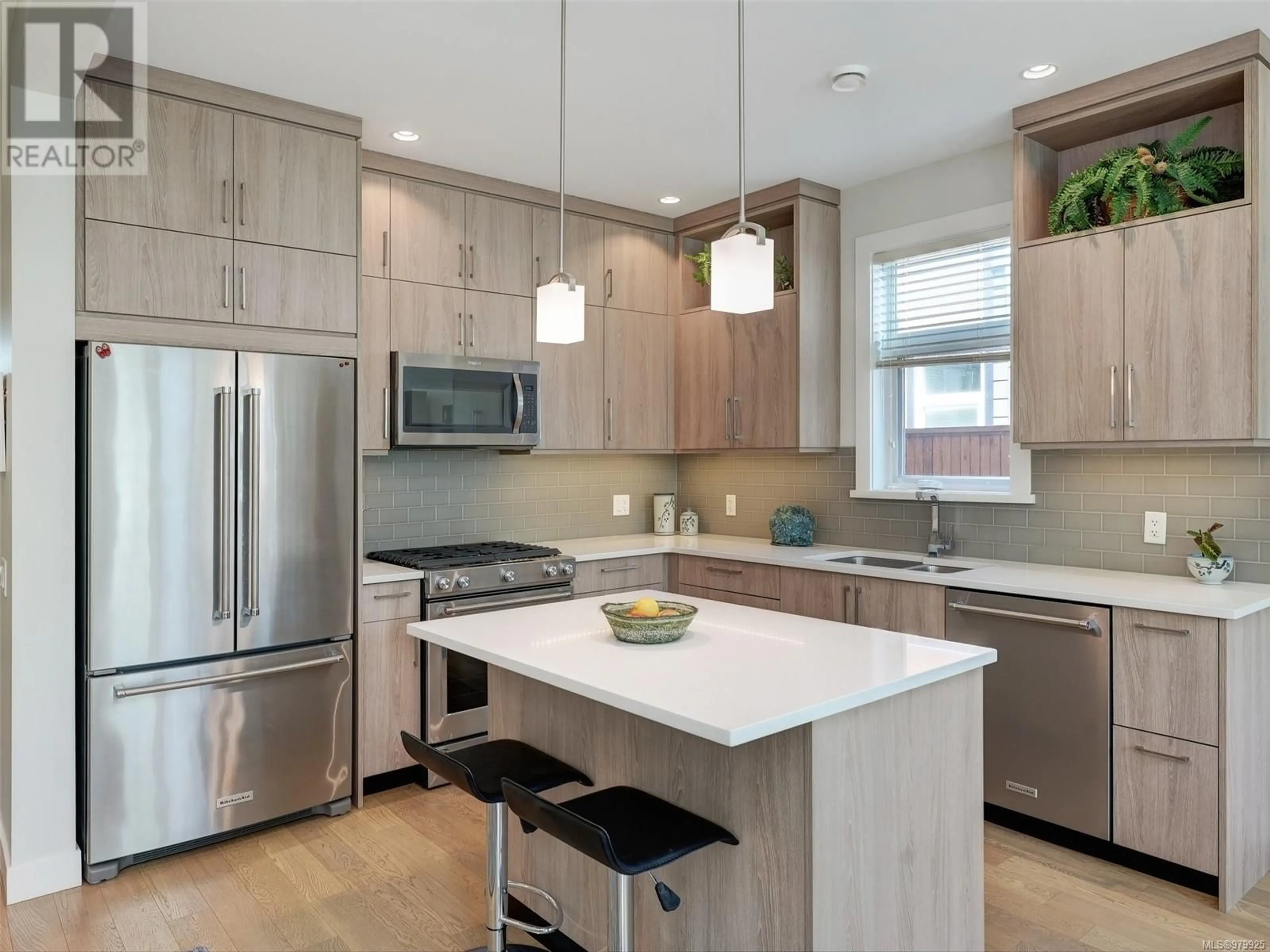 Contemporary kitchen, wood floors for 2175 Deerbrush Cres, North Saanich British Columbia V8L0C5