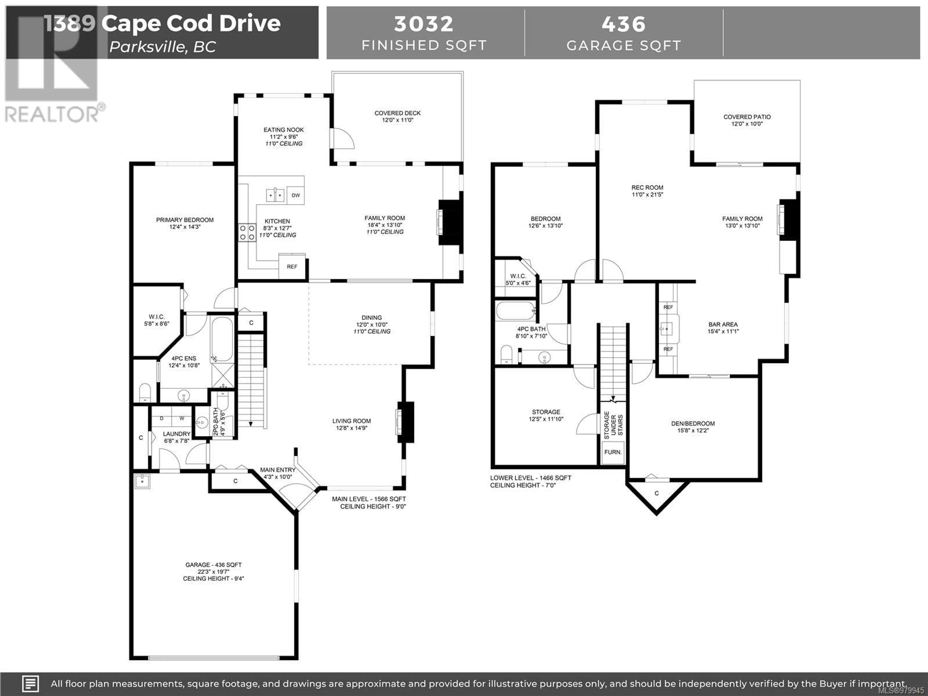 Floor plan for 1389 Cape Cod Dr, Parksville British Columbia V9P2Y3