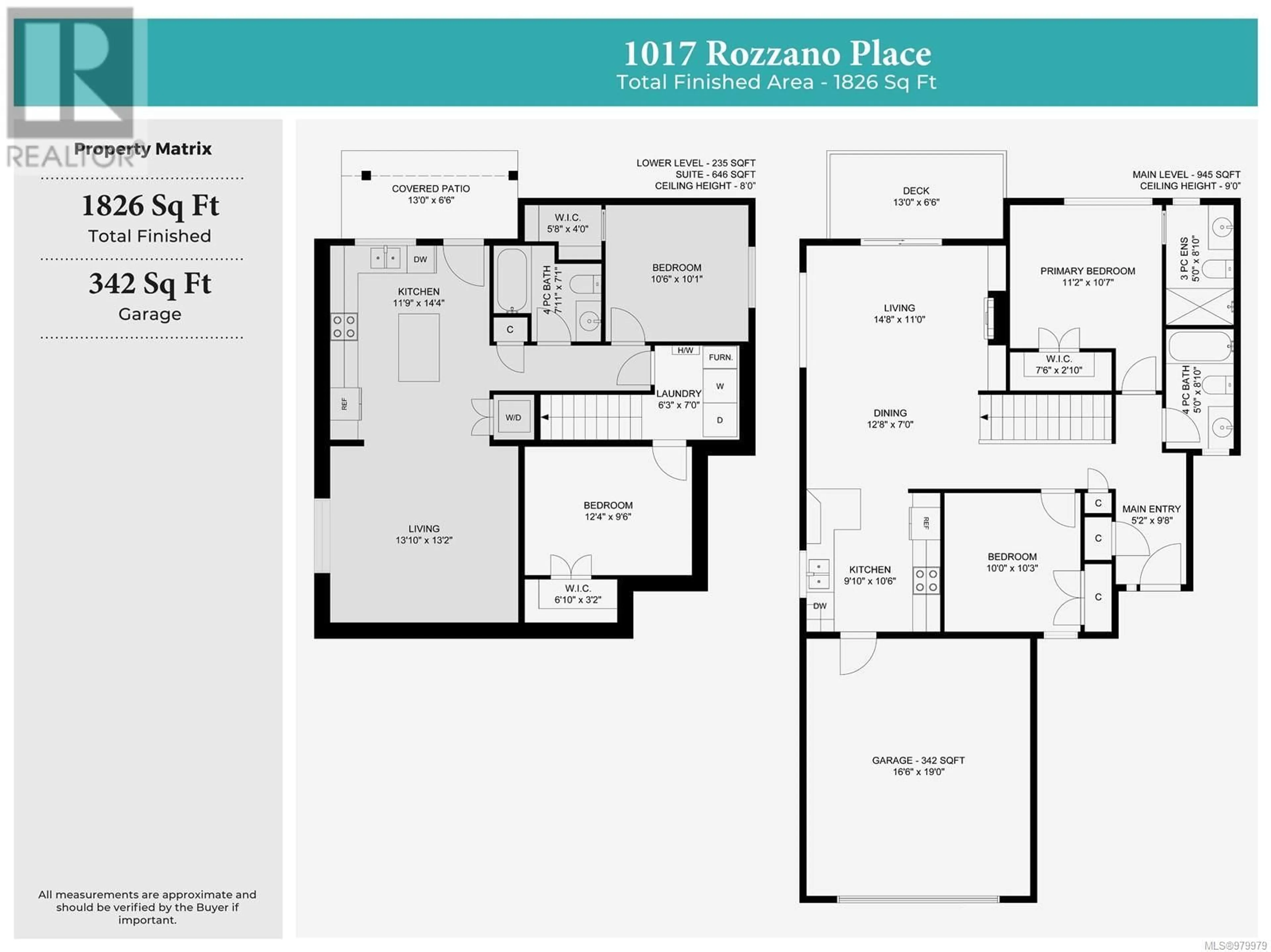 Floor plan for 1017 Rozzano Pl, Ladysmith British Columbia V9G1P8