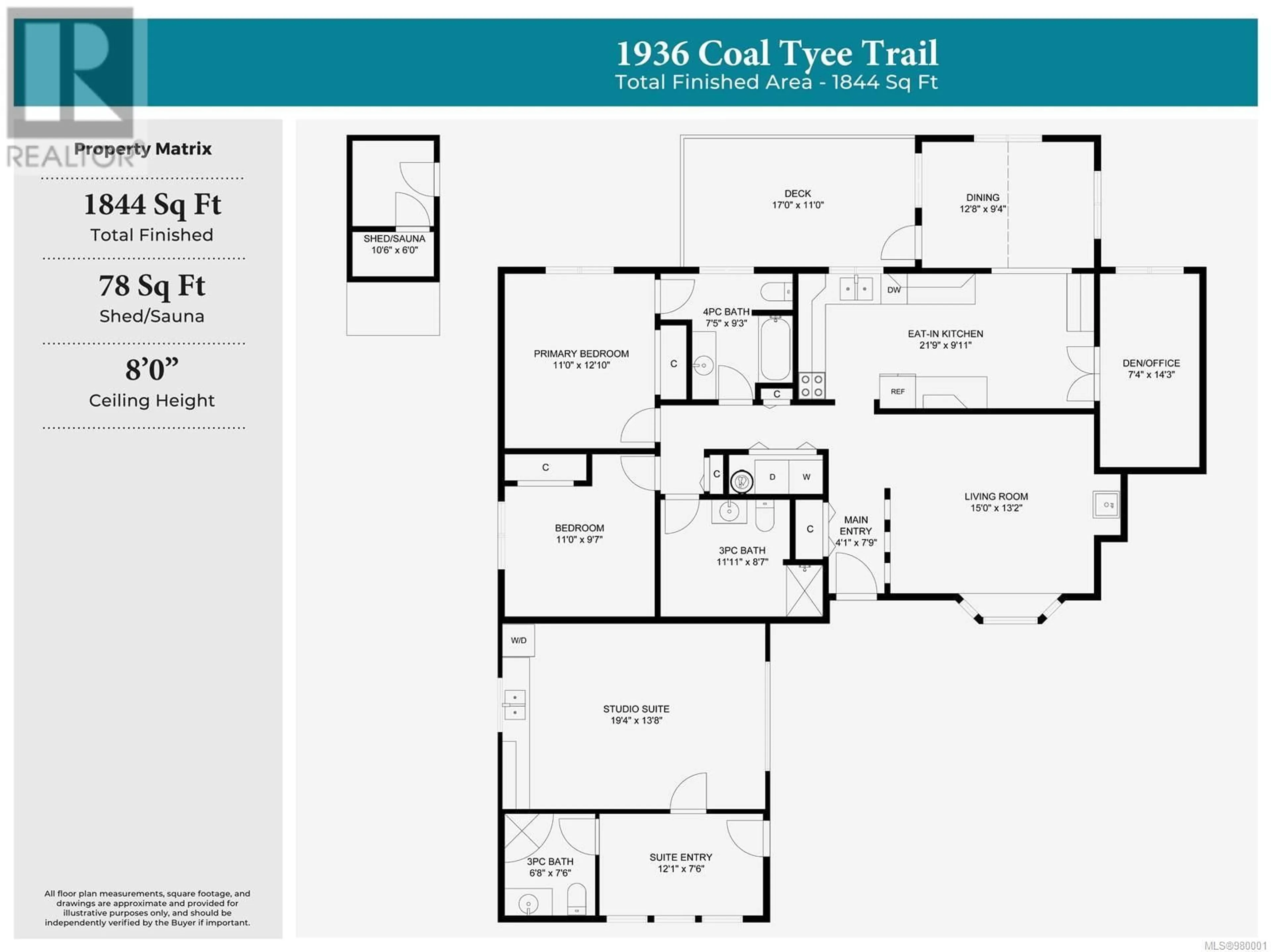 Floor plan for 1936 Coal Tyee Trail, Nanaimo British Columbia V9T5X5