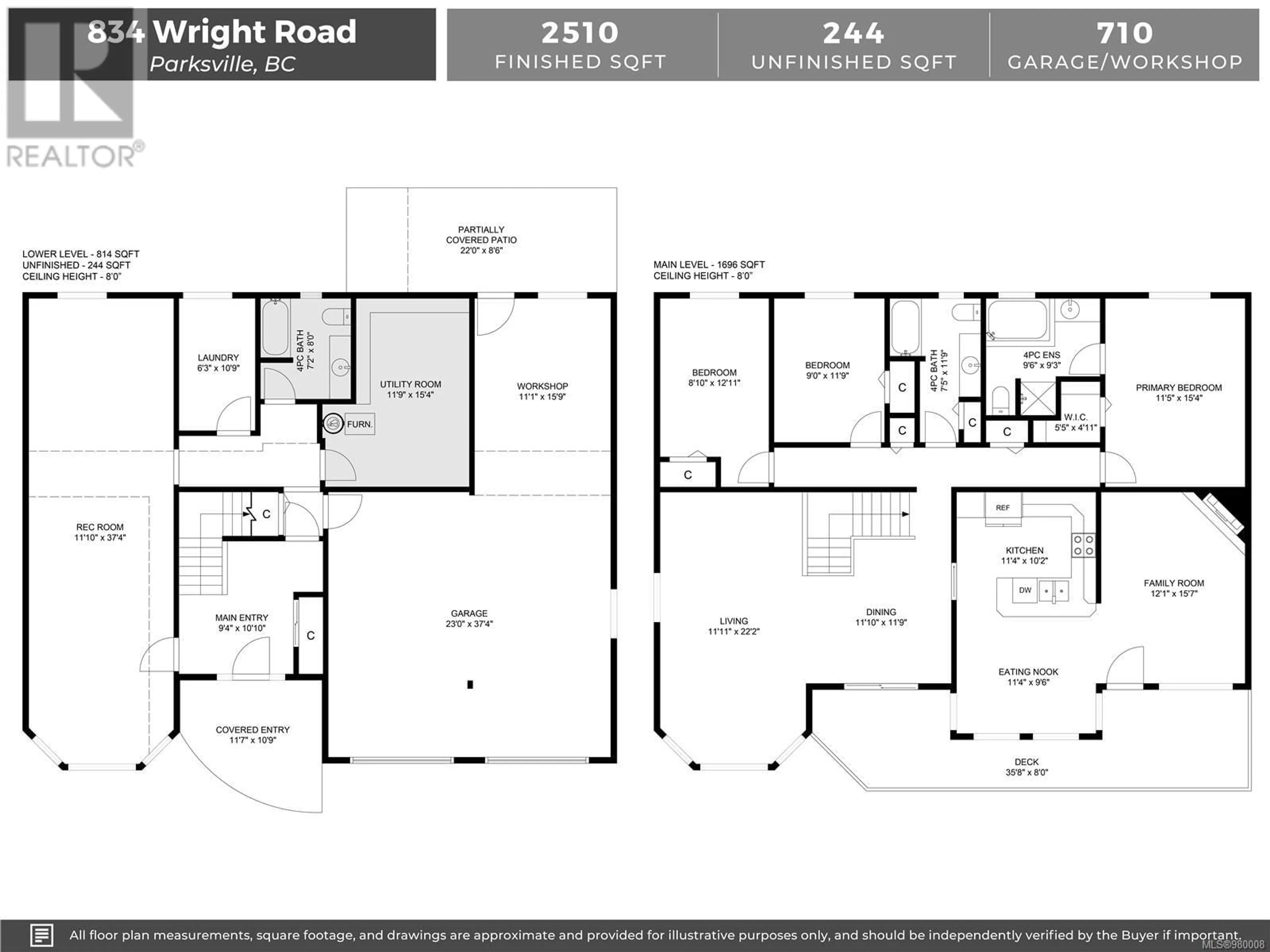 Floor plan for 834 Wright Rd, Parksville British Columbia V9P1A6