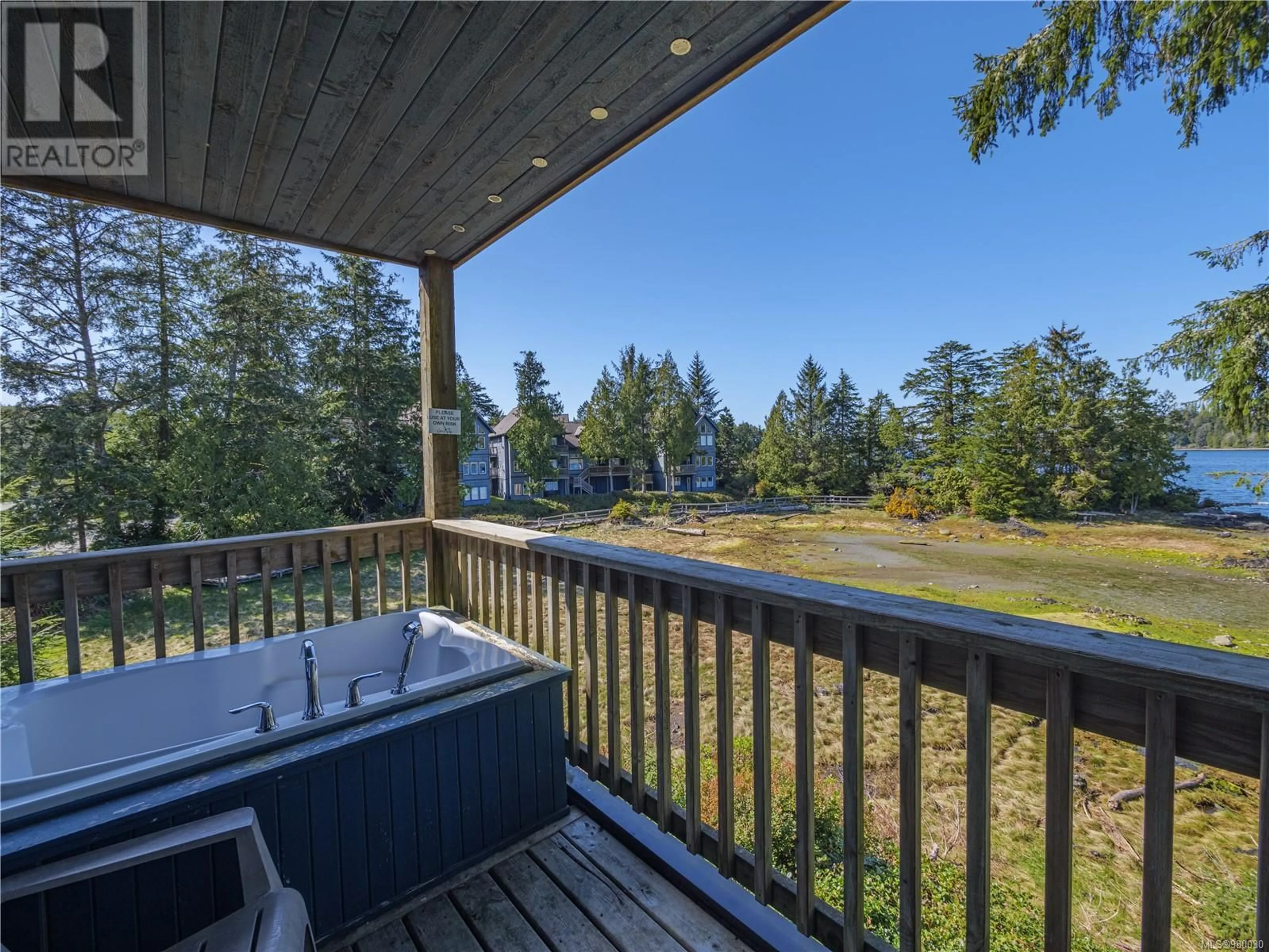 Patio, the fenced backyard for 508 1971 Harbour Dr, Ucluelet British Columbia V0R3A0