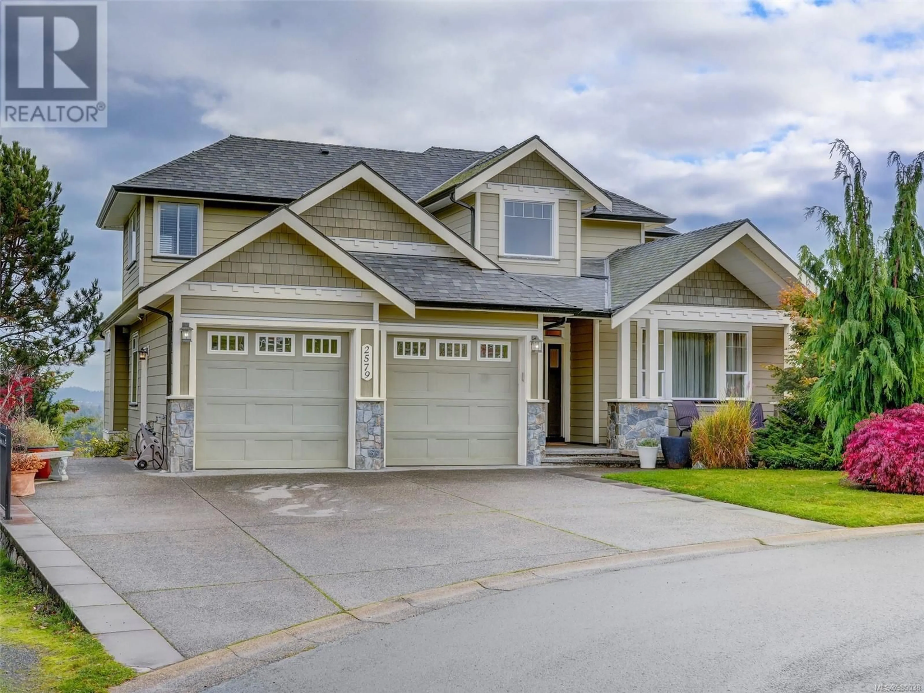 Frontside or backside of a home, the street view for 2579 Ruby Crt, Langford British Columbia V9B0A9