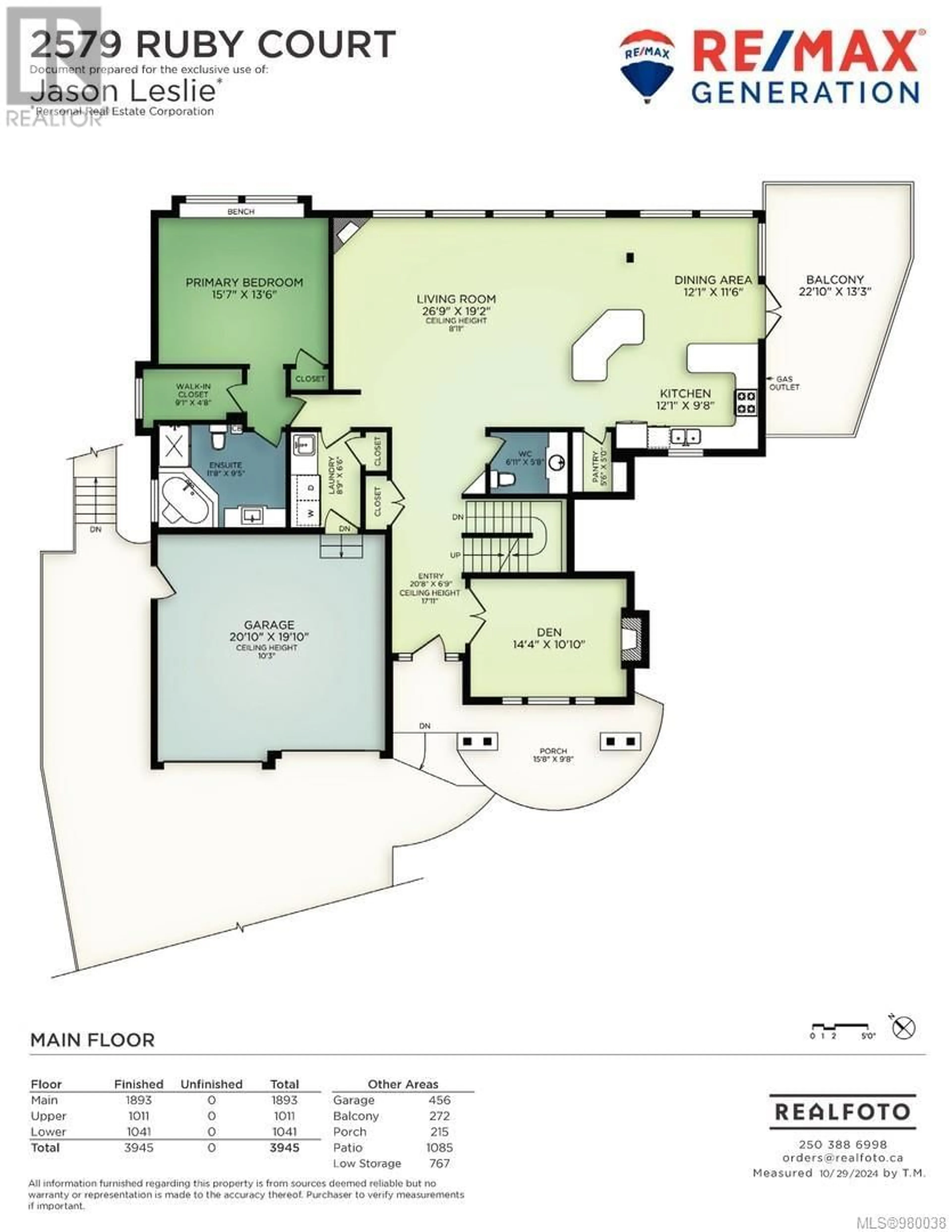 Floor plan for 2579 Ruby Crt, Langford British Columbia V9B0A9