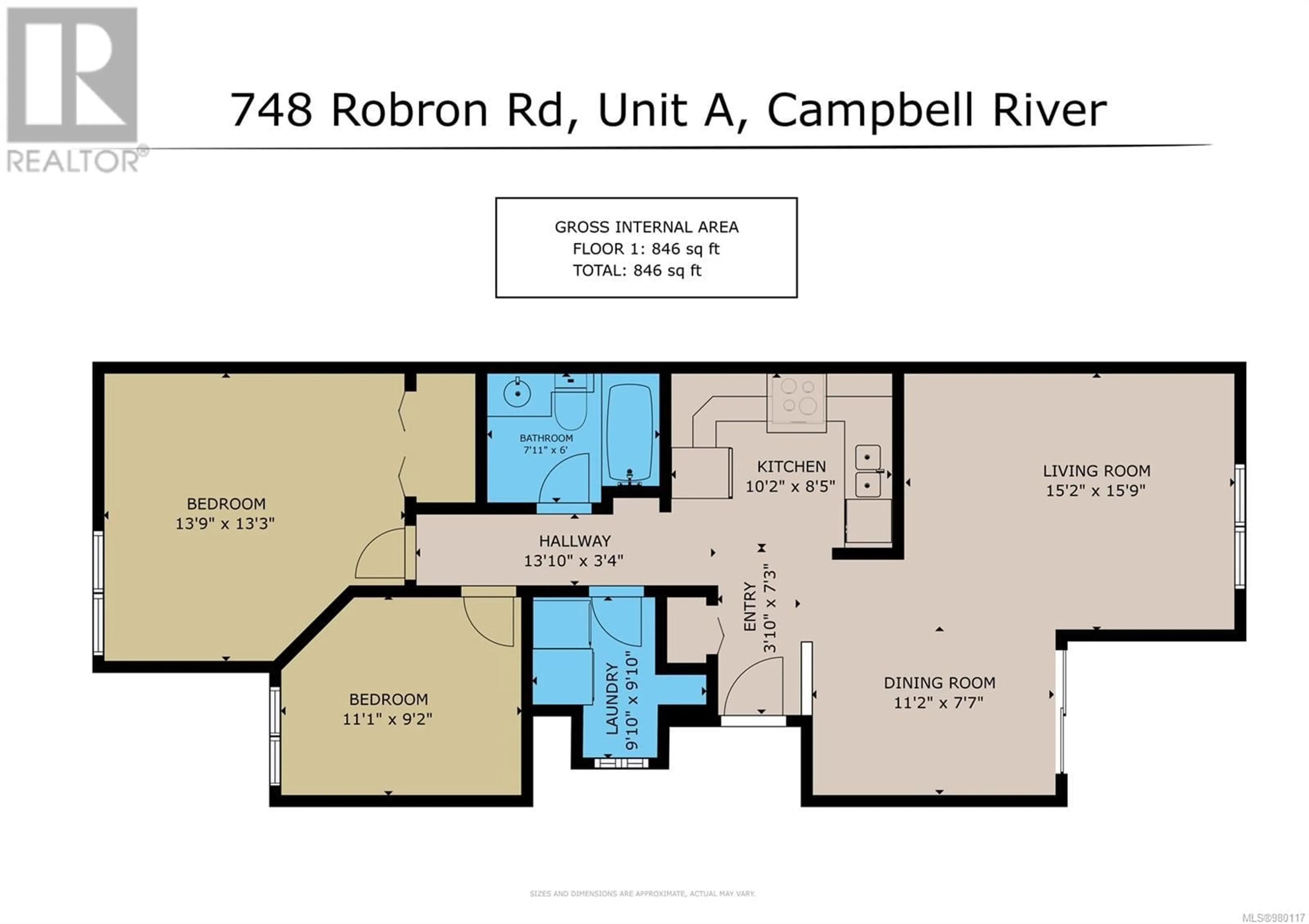 Floor plan for A 748 Robron Rd, Campbell River British Columbia V9W7Y9