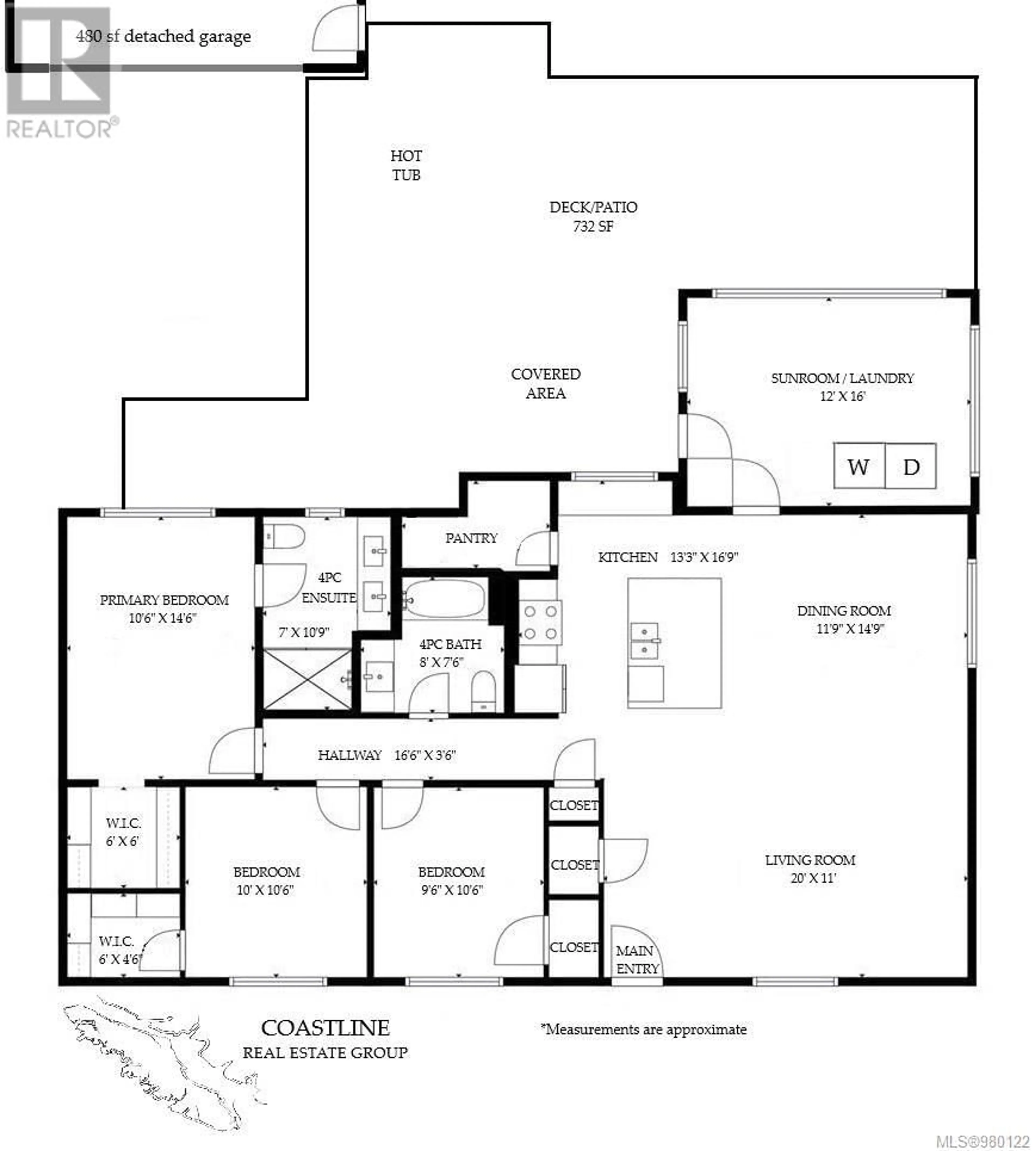 Floor plan for 695 Evergreen Rd, Campbell River British Columbia V9W3R7