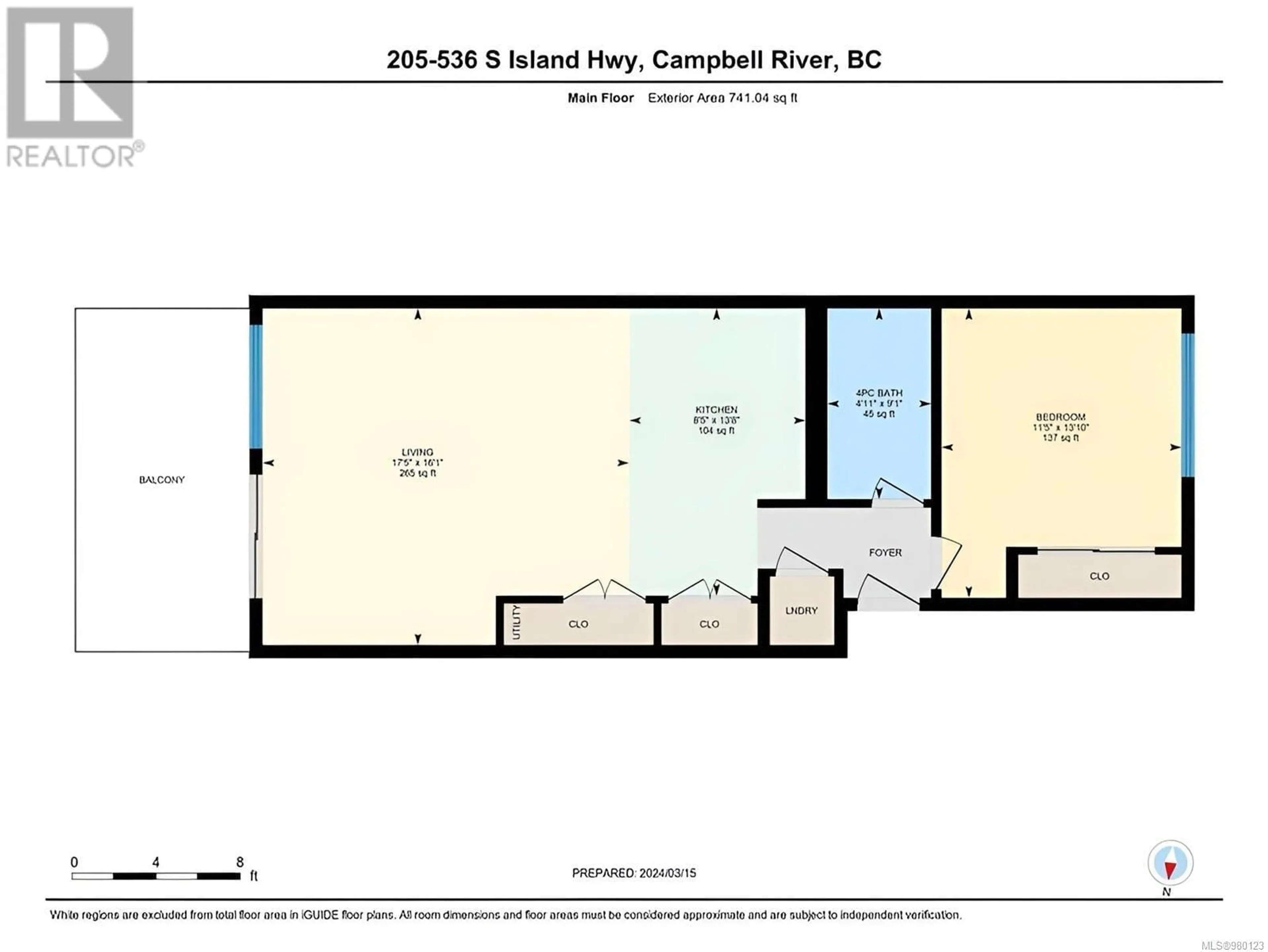 Floor plan for 205 536 Island Hwy S, Campbell River British Columbia V9W1A5