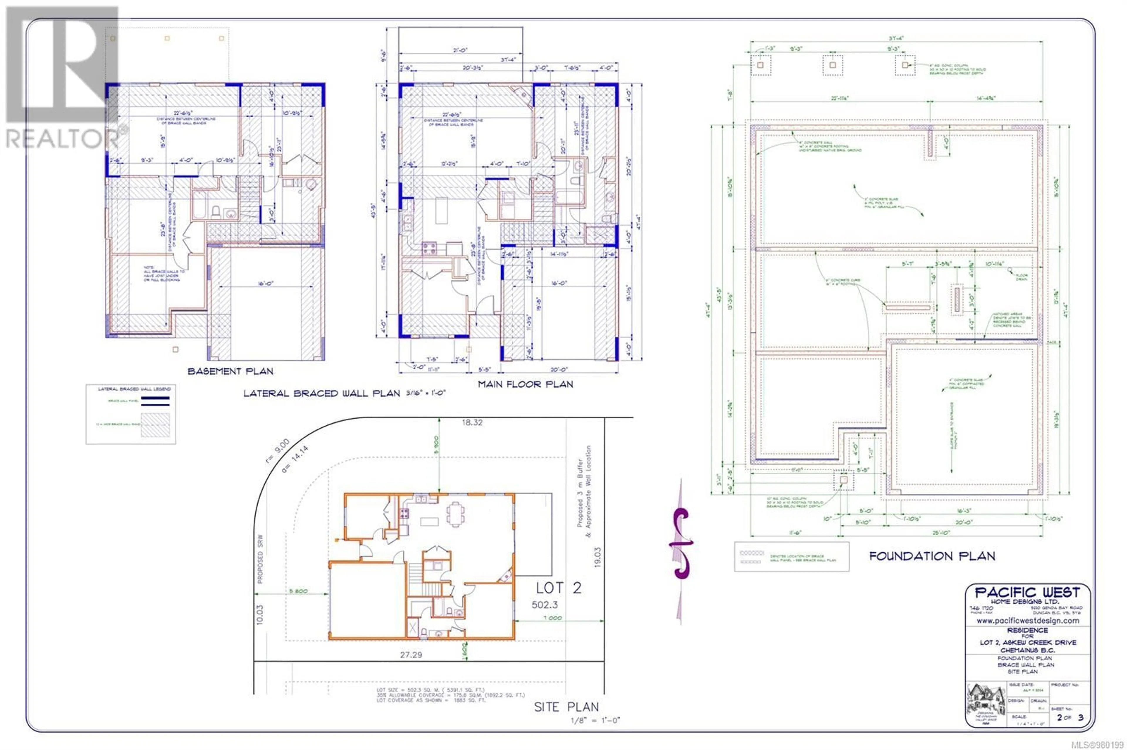 Floor plan for 9657 Askew Creek Dr, Chemainus British Columbia V9L3X1