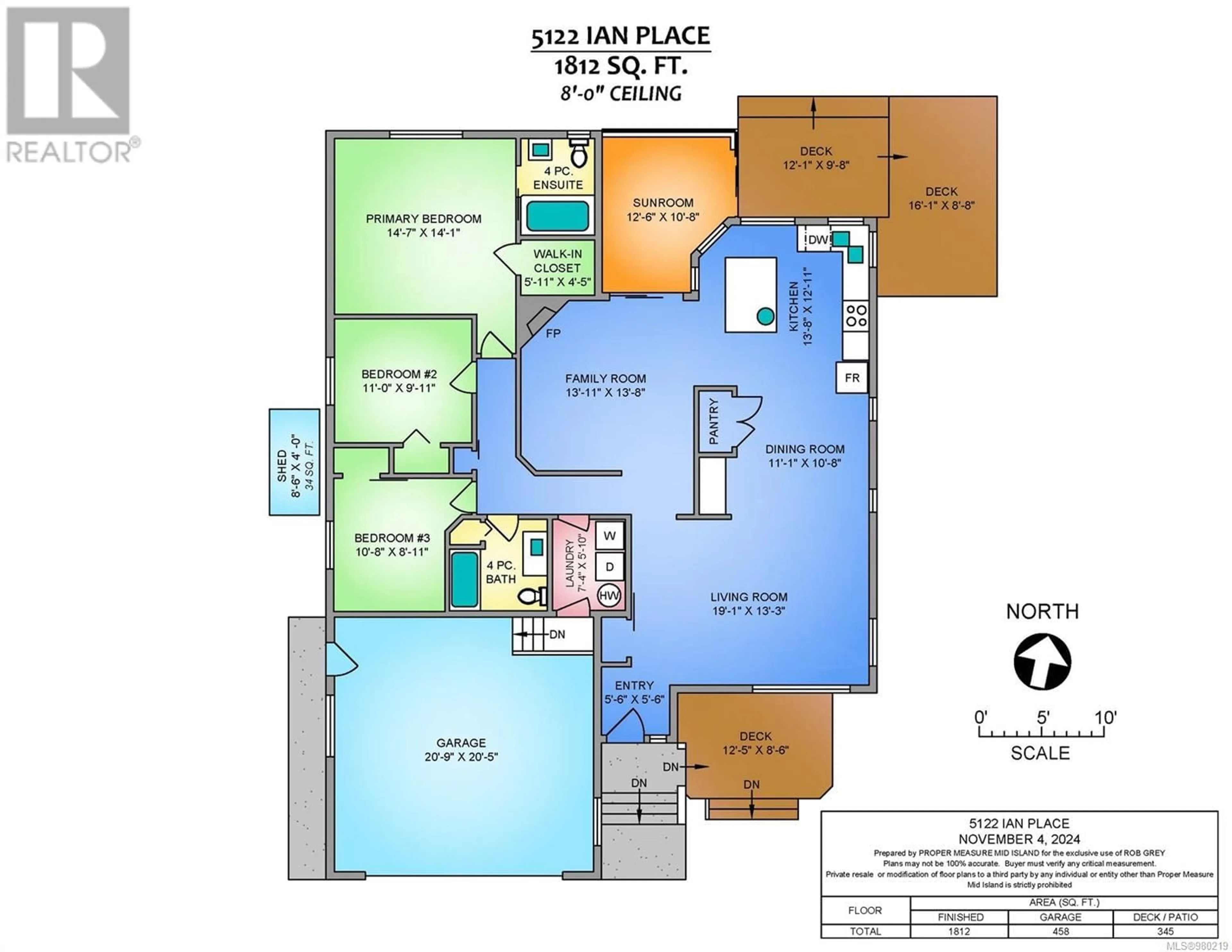 Floor plan for 5122 Ian Pl, Nanaimo British Columbia V9T6C5