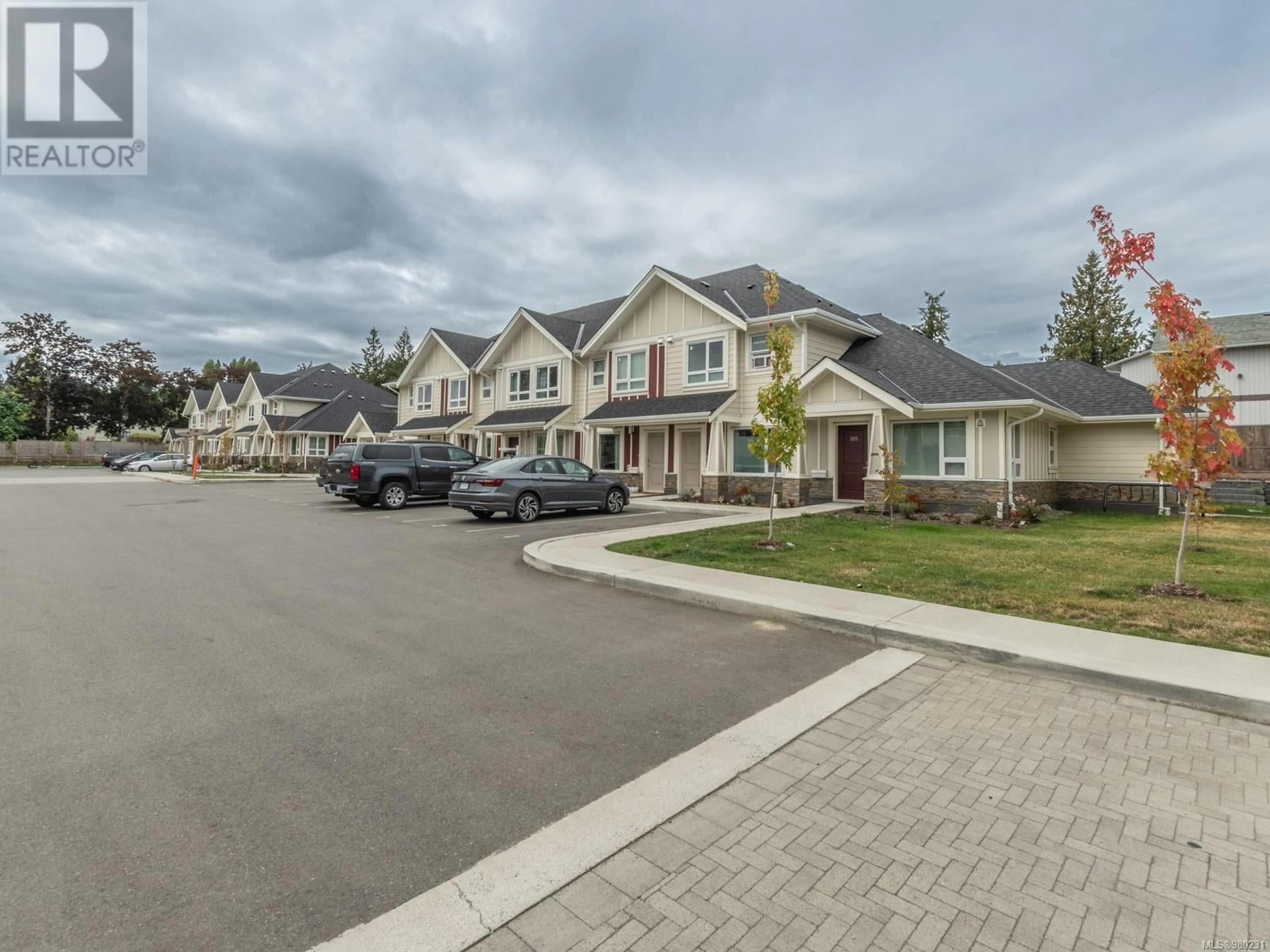 A pic from exterior of the house or condo, the street view for 108 3248 Sherman Rd, Duncan British Columbia V9L4B4