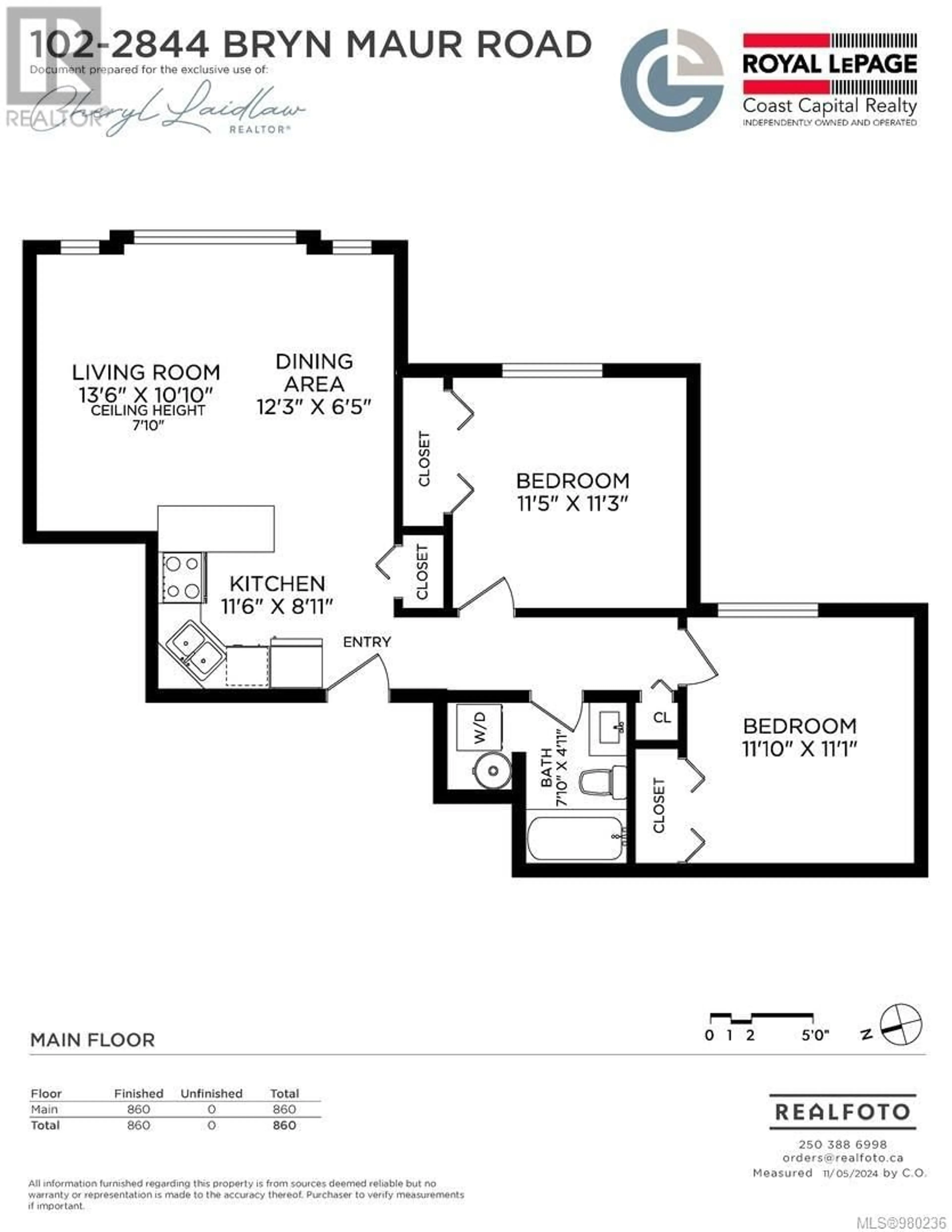 Floor plan for 102 2844 Bryn Maur Rd, Langford British Columbia V9B3T4