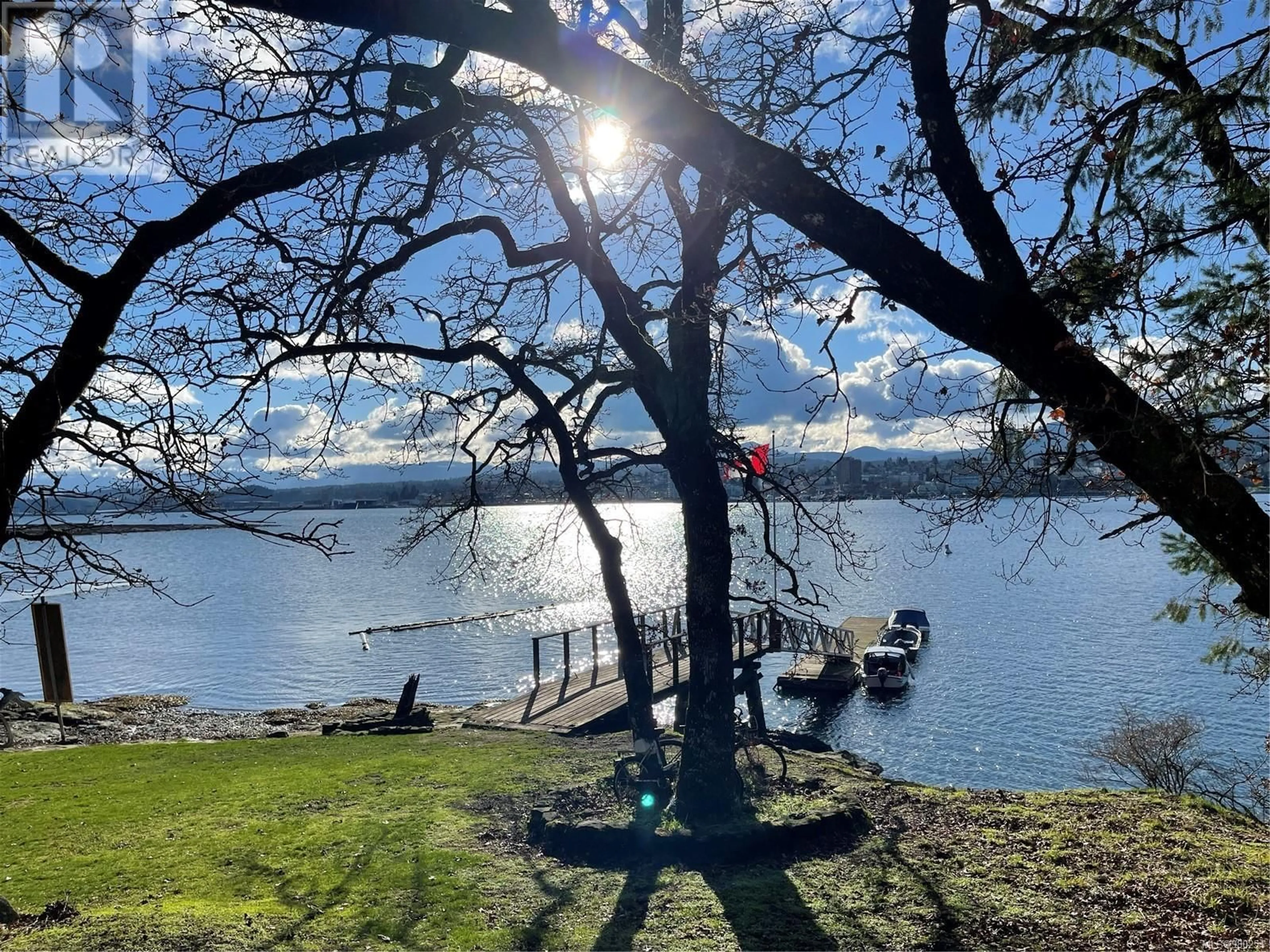 A pic from outside/outdoor area/front of a property/back of a property/a pic from drone, water/lake/river/ocean view for 4 PIRATES LANE, Protection Island British Columbia V9R6R1