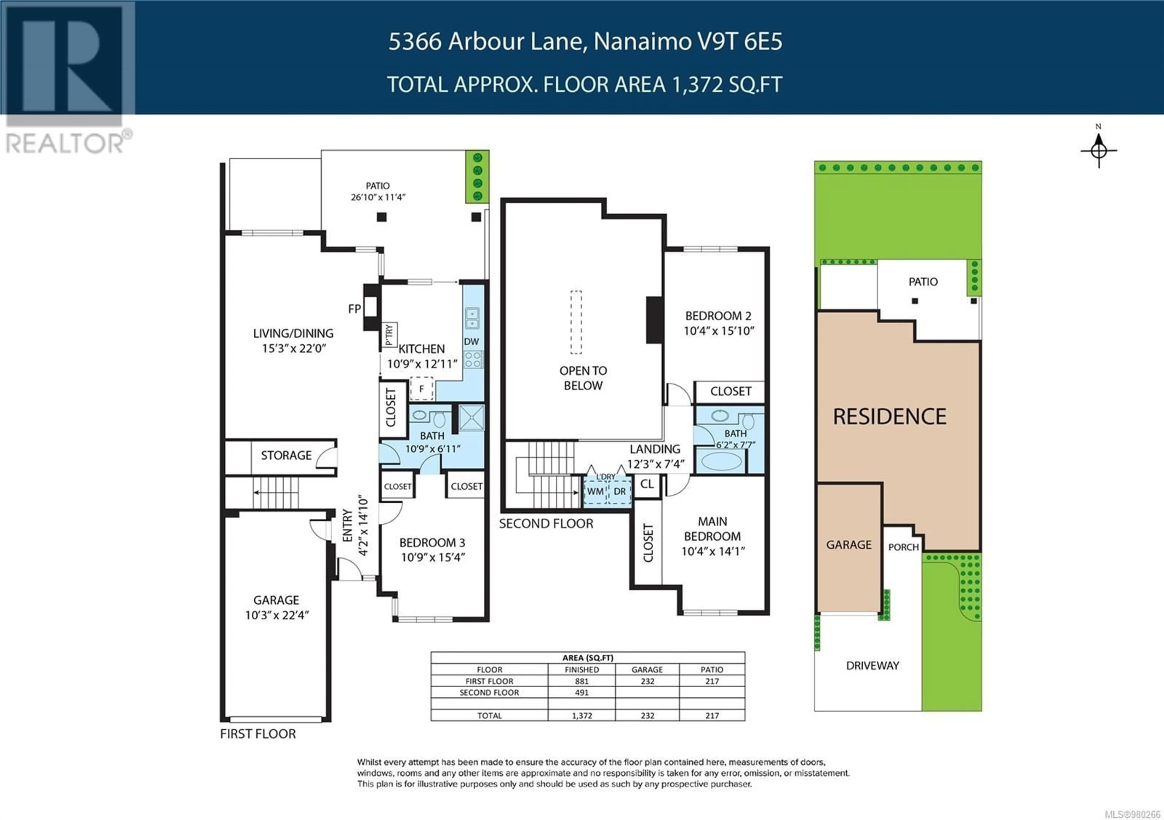 Floor plan for 5366 Arbour Lane, Nanaimo British Columbia V9T6E5