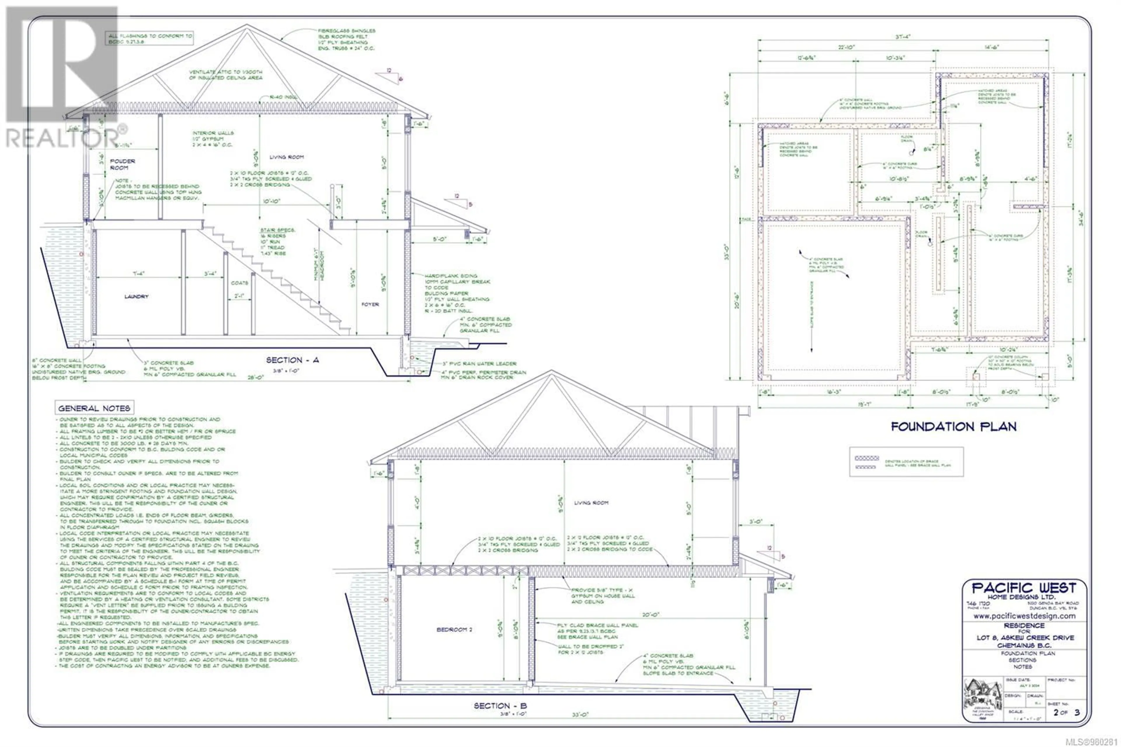 Floor plan for 9683 Askew Creek Dr, Chemainus British Columbia V9L3X1