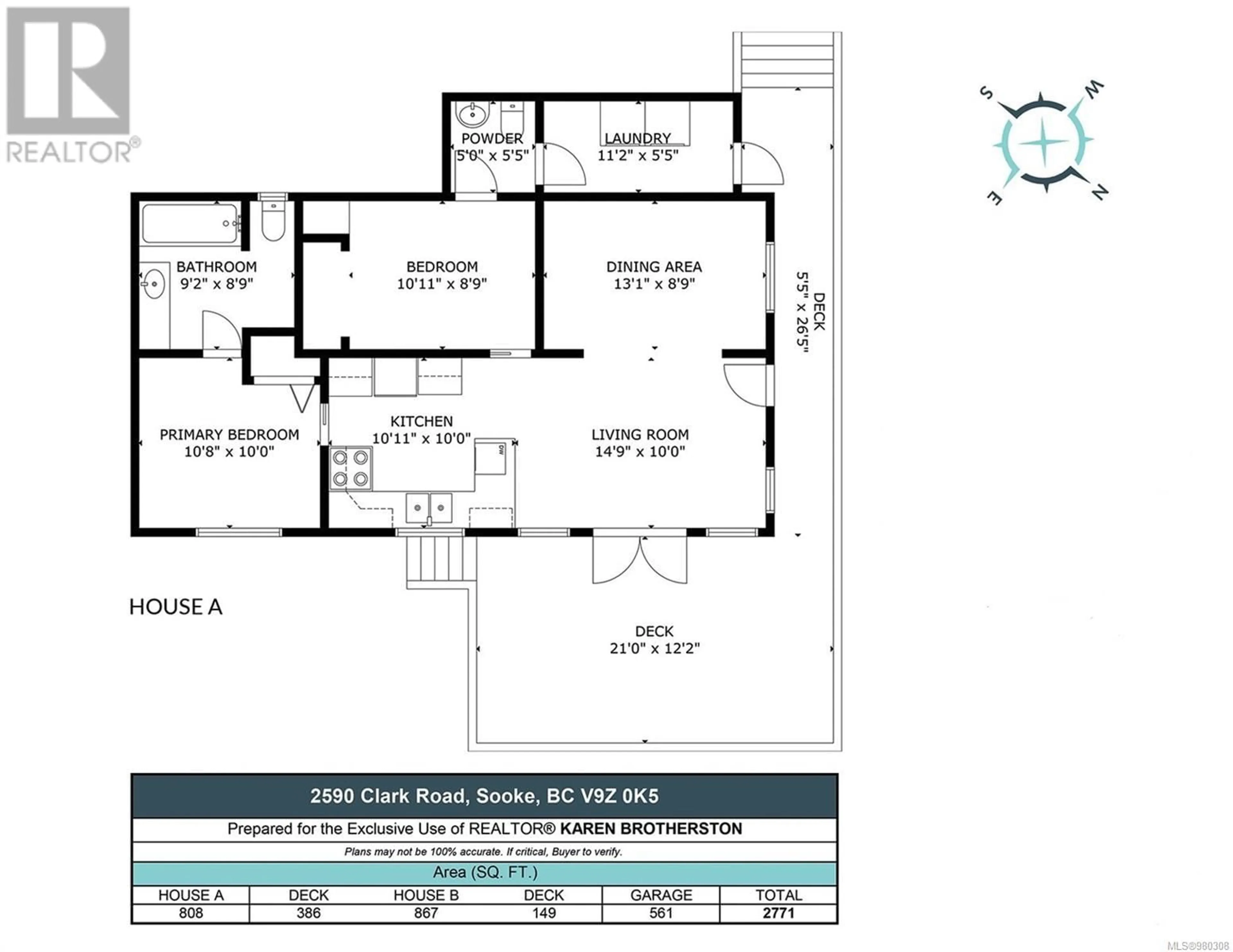 Floor plan for 2590 CLARK ROAD, Sooke British Columbia V9Z0K5
