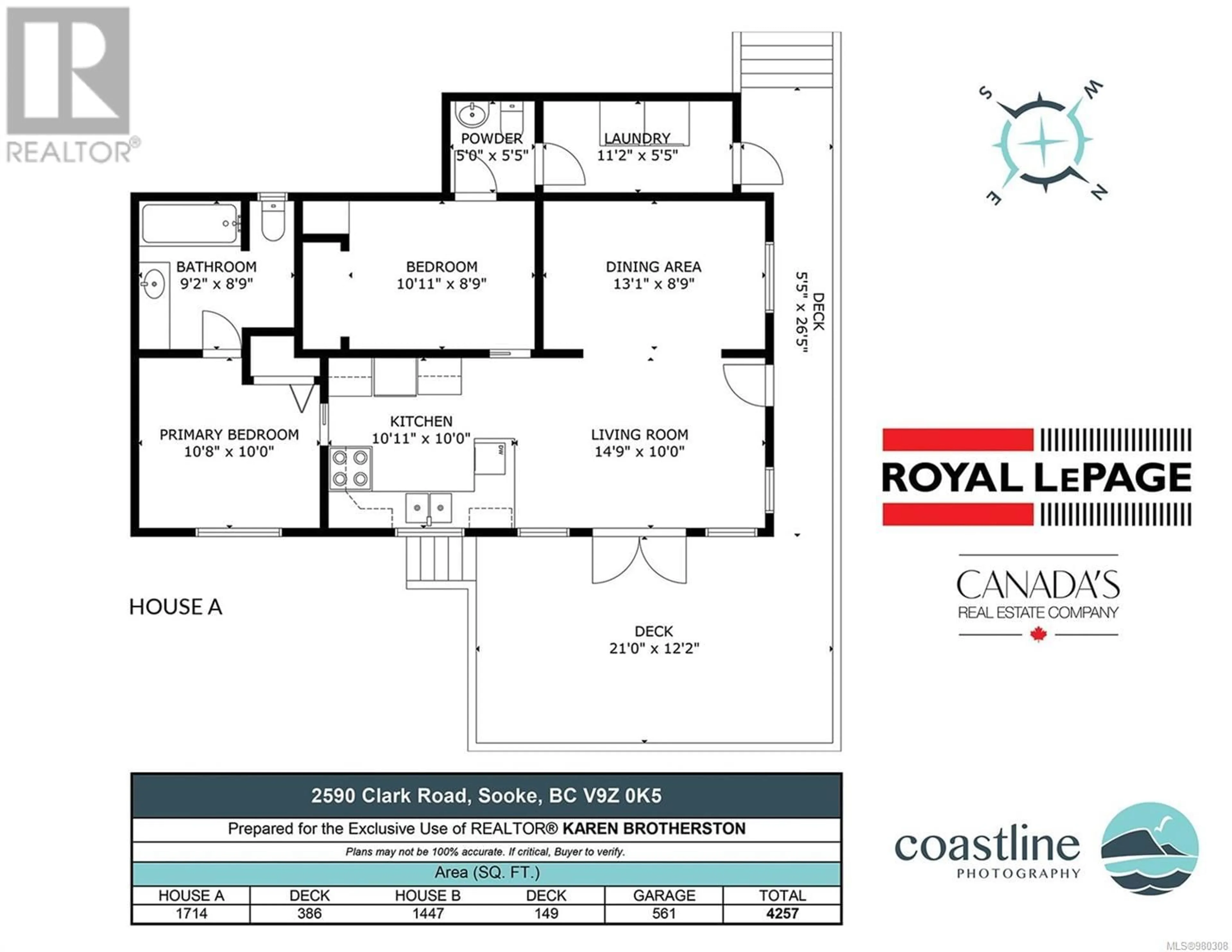 Floor plan for 2590 Clark Rd, Sooke British Columbia V9Z0K5