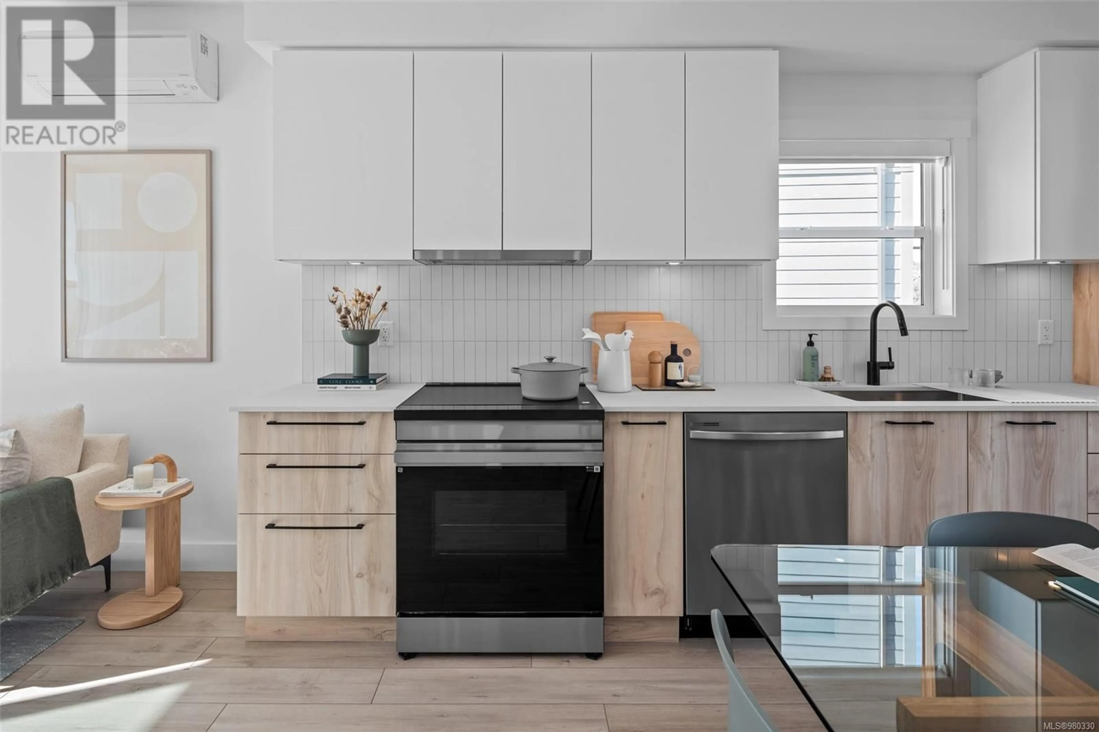 Contemporary kitchen, ceramic/tile floor for 59 - 368 TRADEWINDS AVENUE, Colwood British Columbia V9C0R9