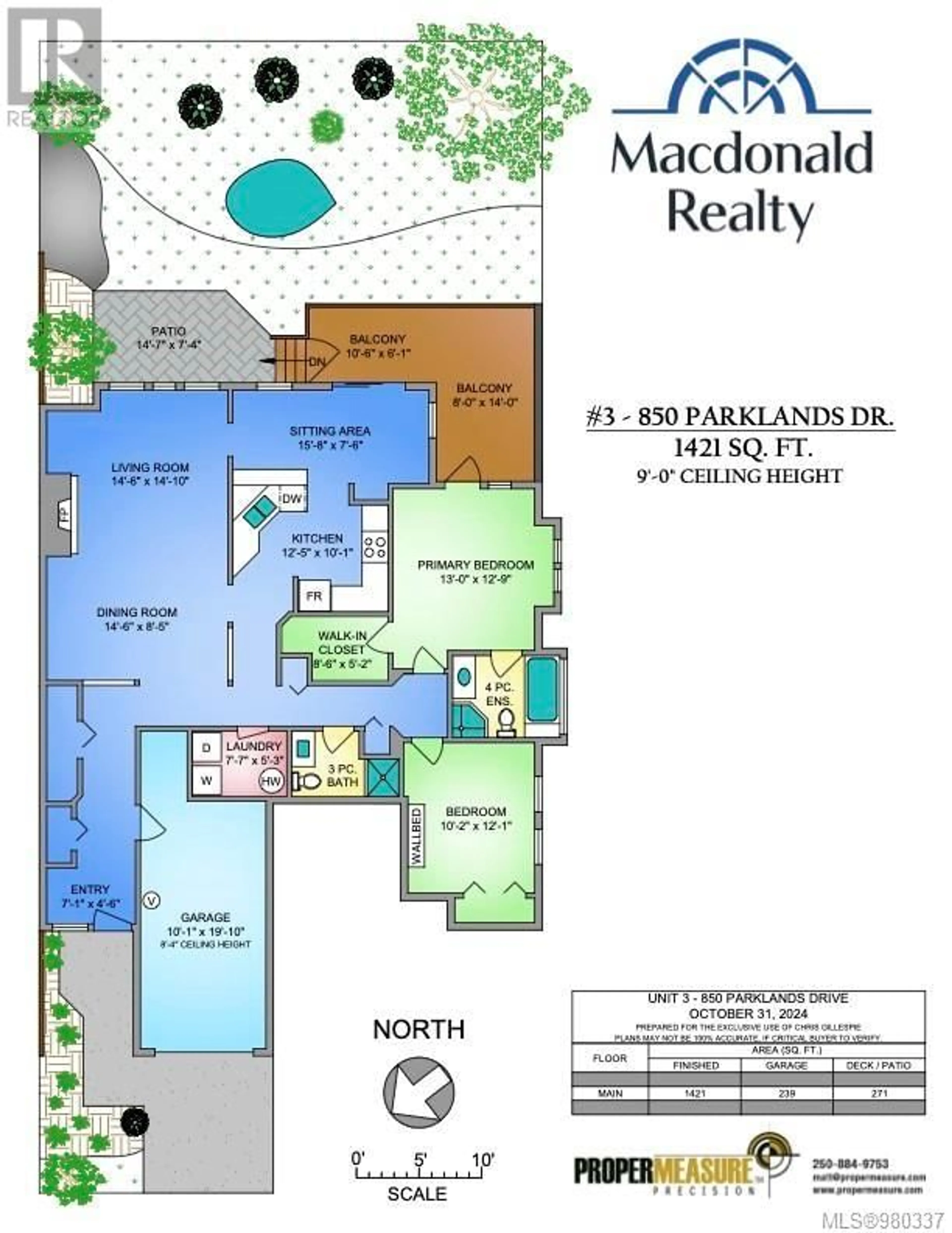 Floor plan for 3 850 Parklands Dr, Esquimalt British Columbia V9A7L9