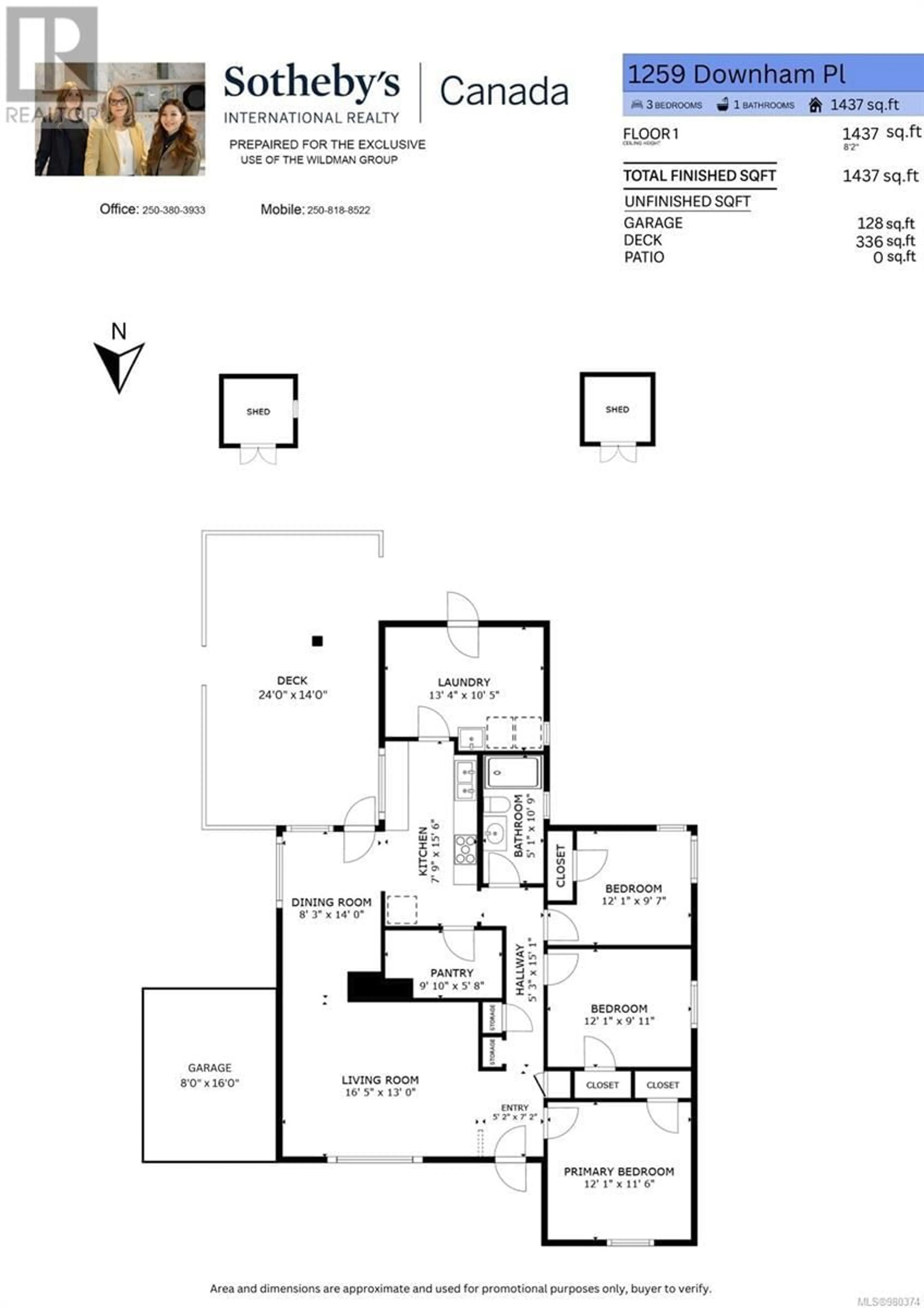 Floor plan for 1259 Downham Pl, Saanich British Columbia V8P2K3